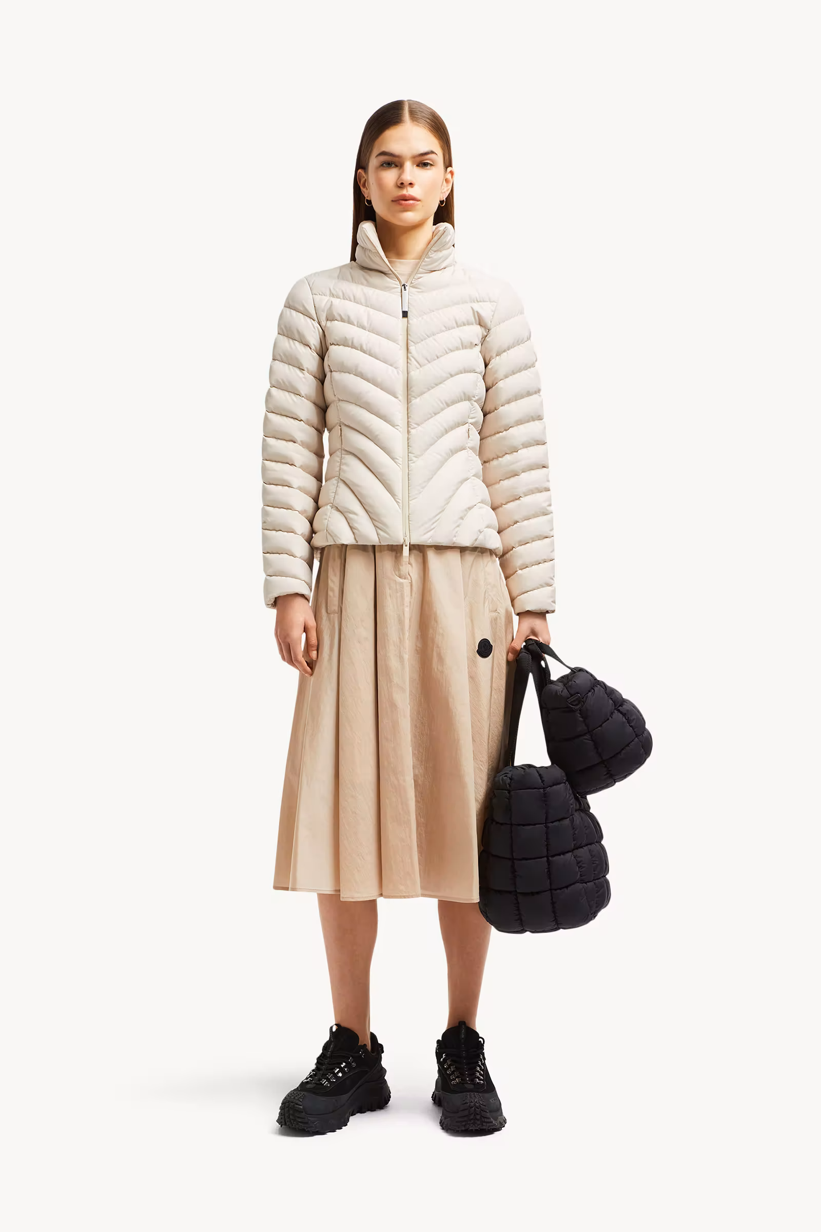 Grange Diagonal-Quilted Short Down Jacket