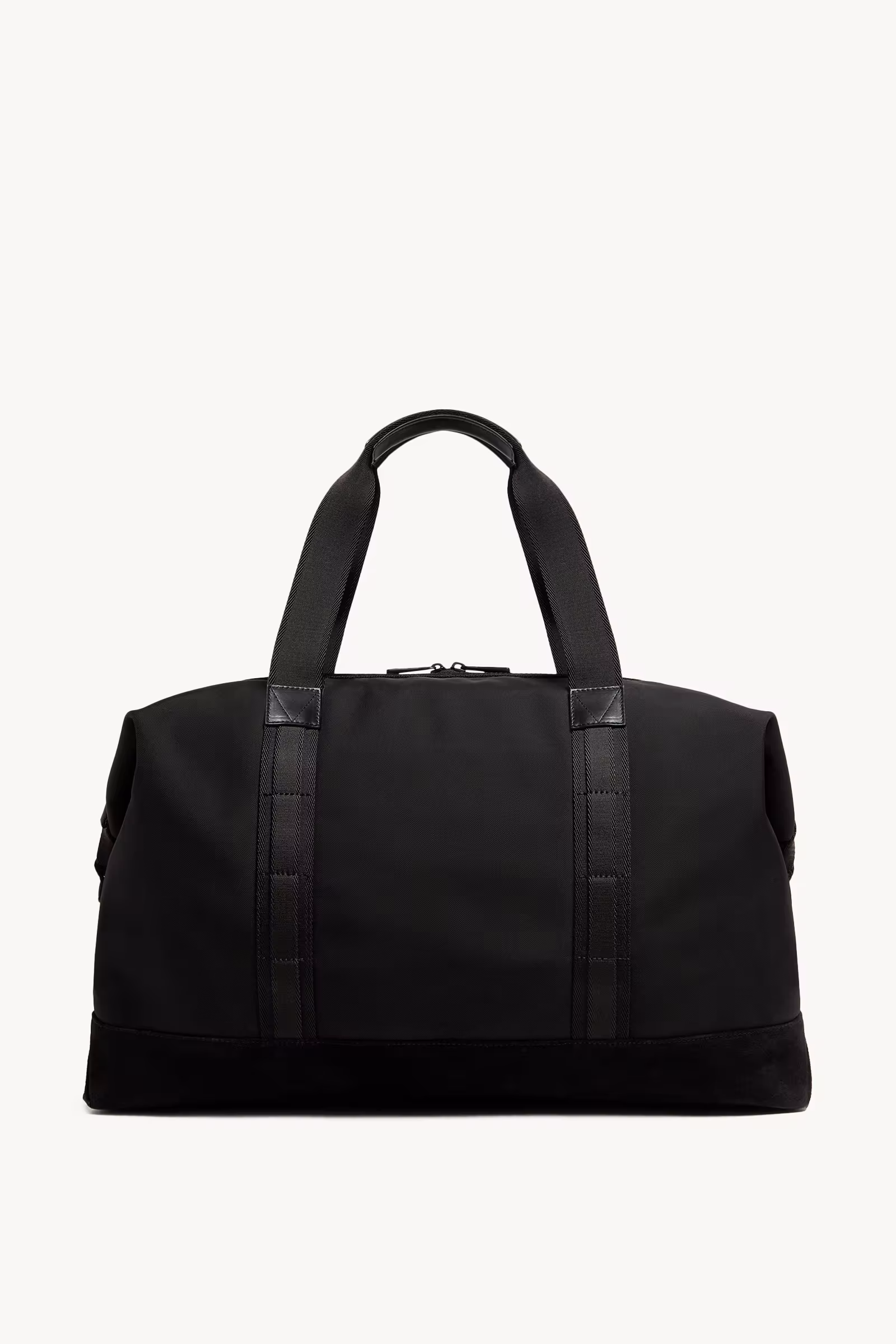 Tech Water-Repellent Leather-Trimmed Duffle Bag