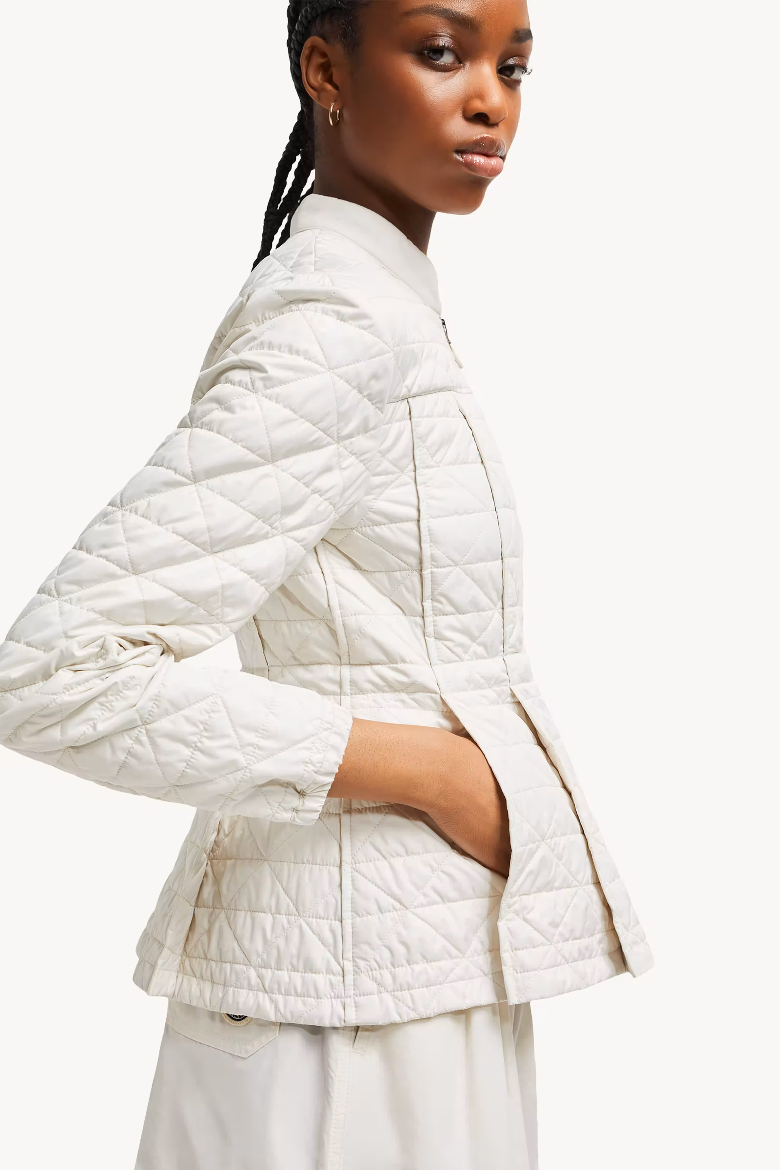 Craon Square-Quilted Short Padded Jacket