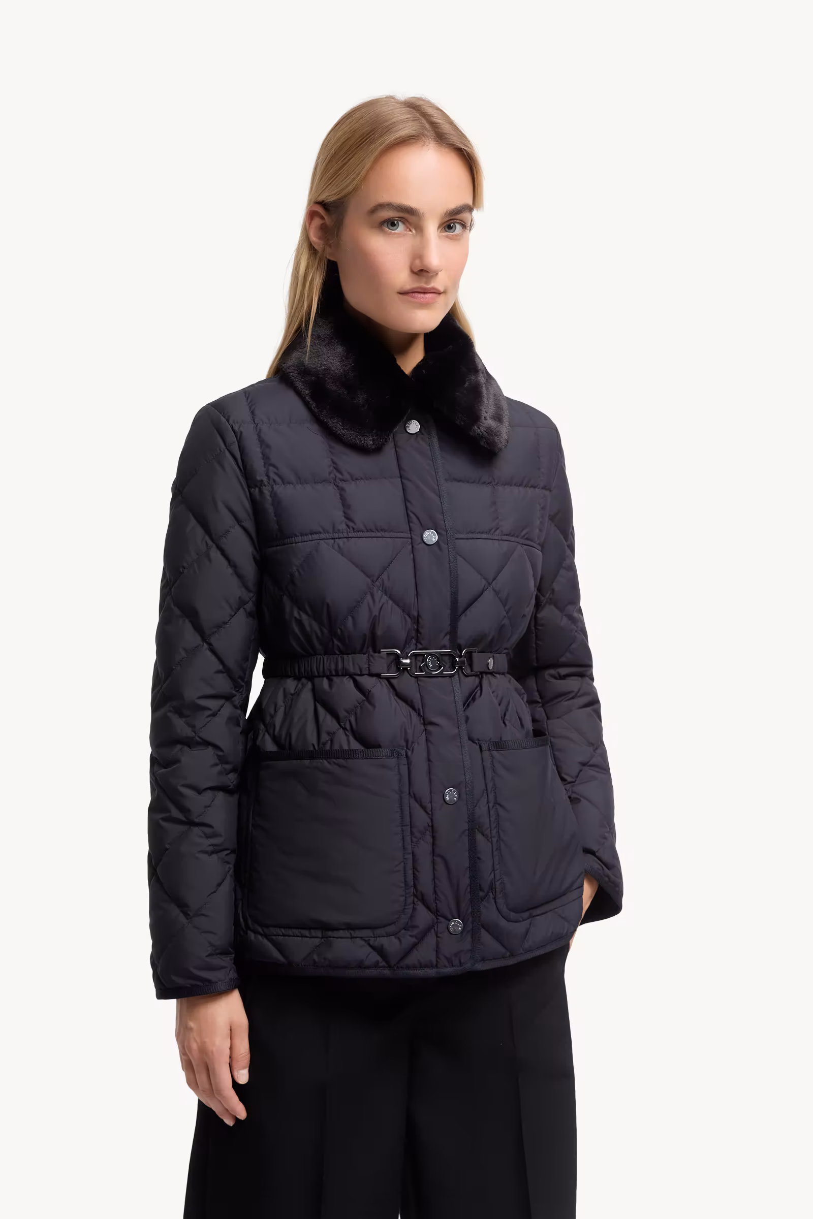 Cygne Faux Fur-Trimmed Short Down Jacket