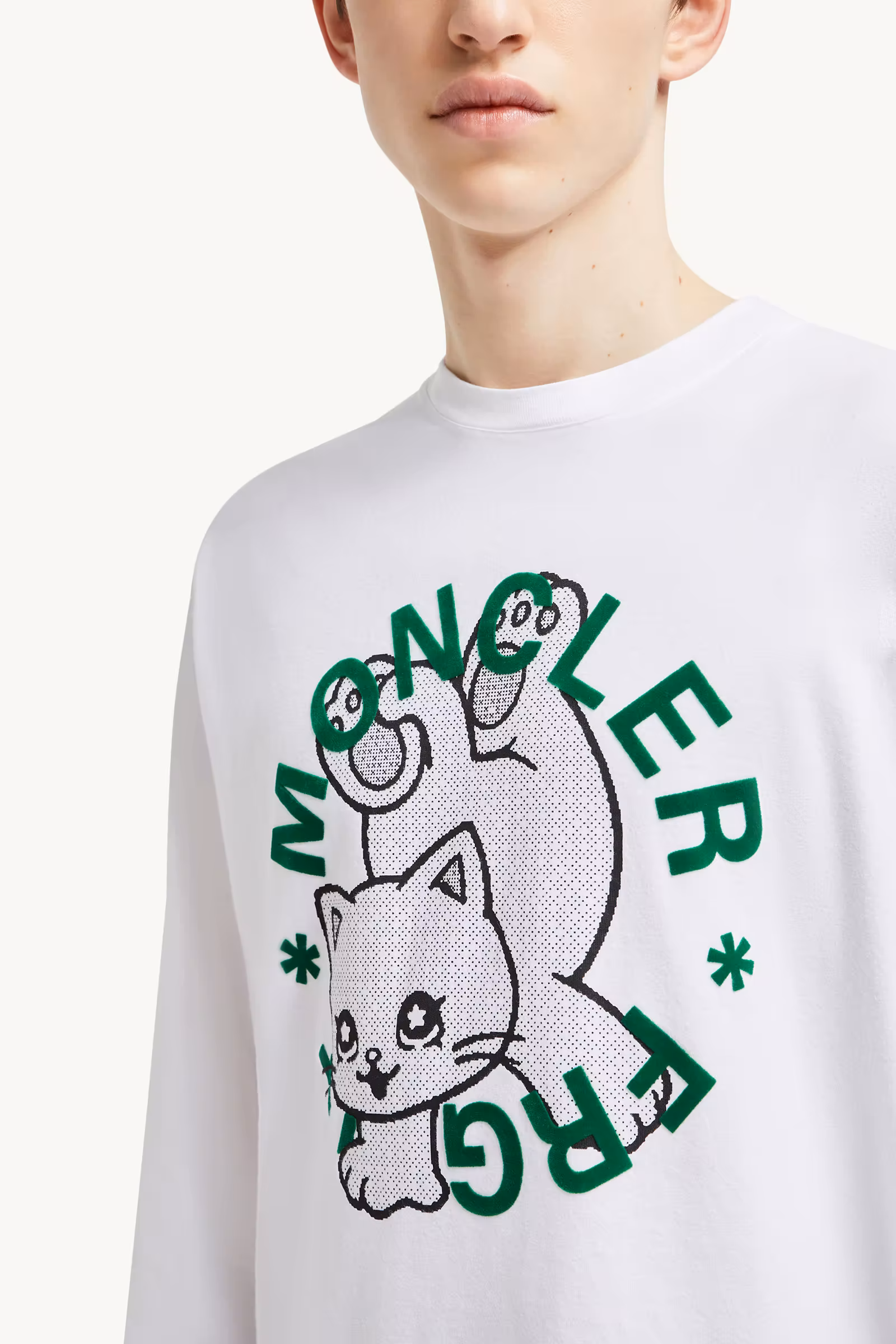 Moncler x FRGMT Cartoon Logo Long Sleeve T-Shirt