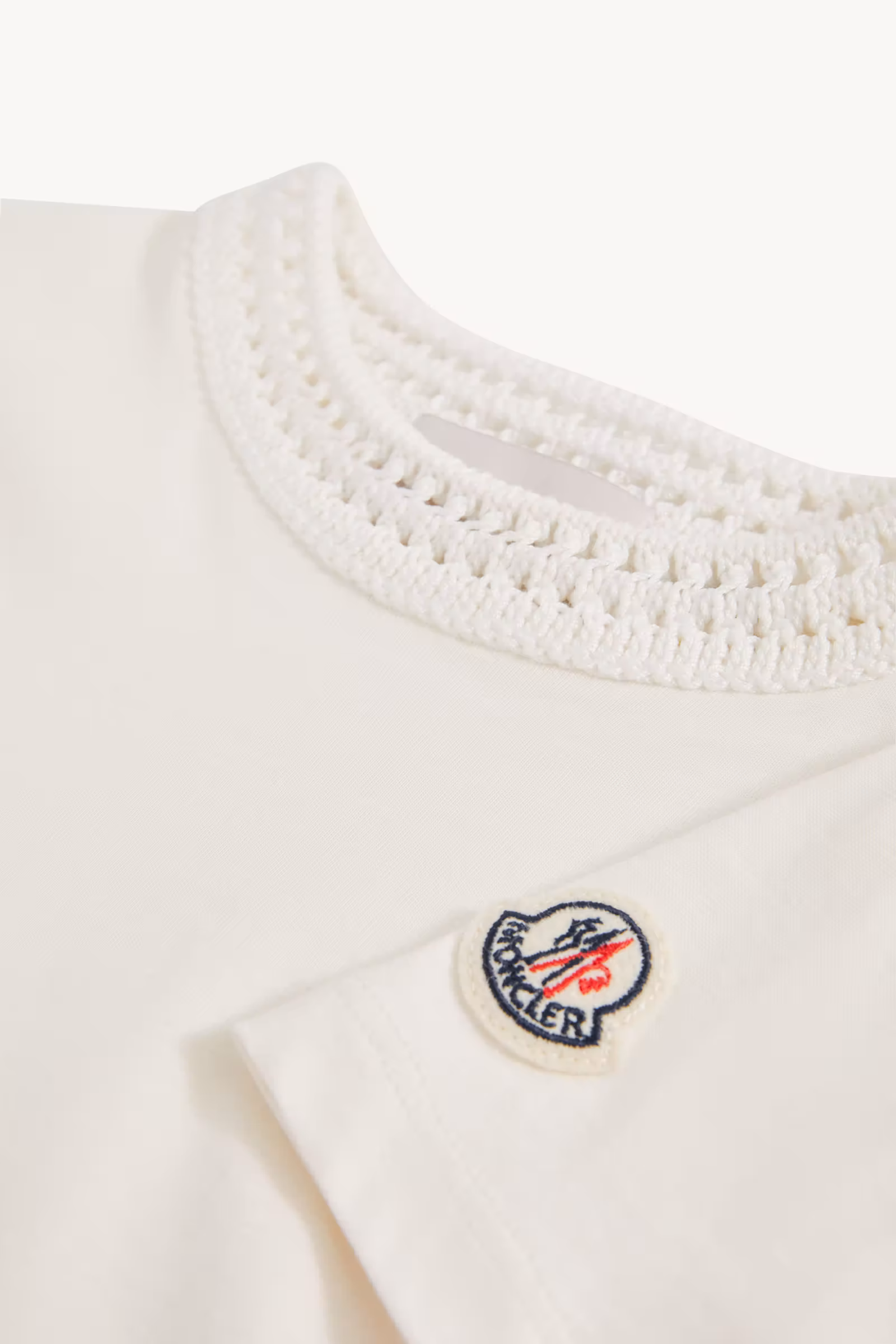 Crochet Accent Cotton T-Shirt