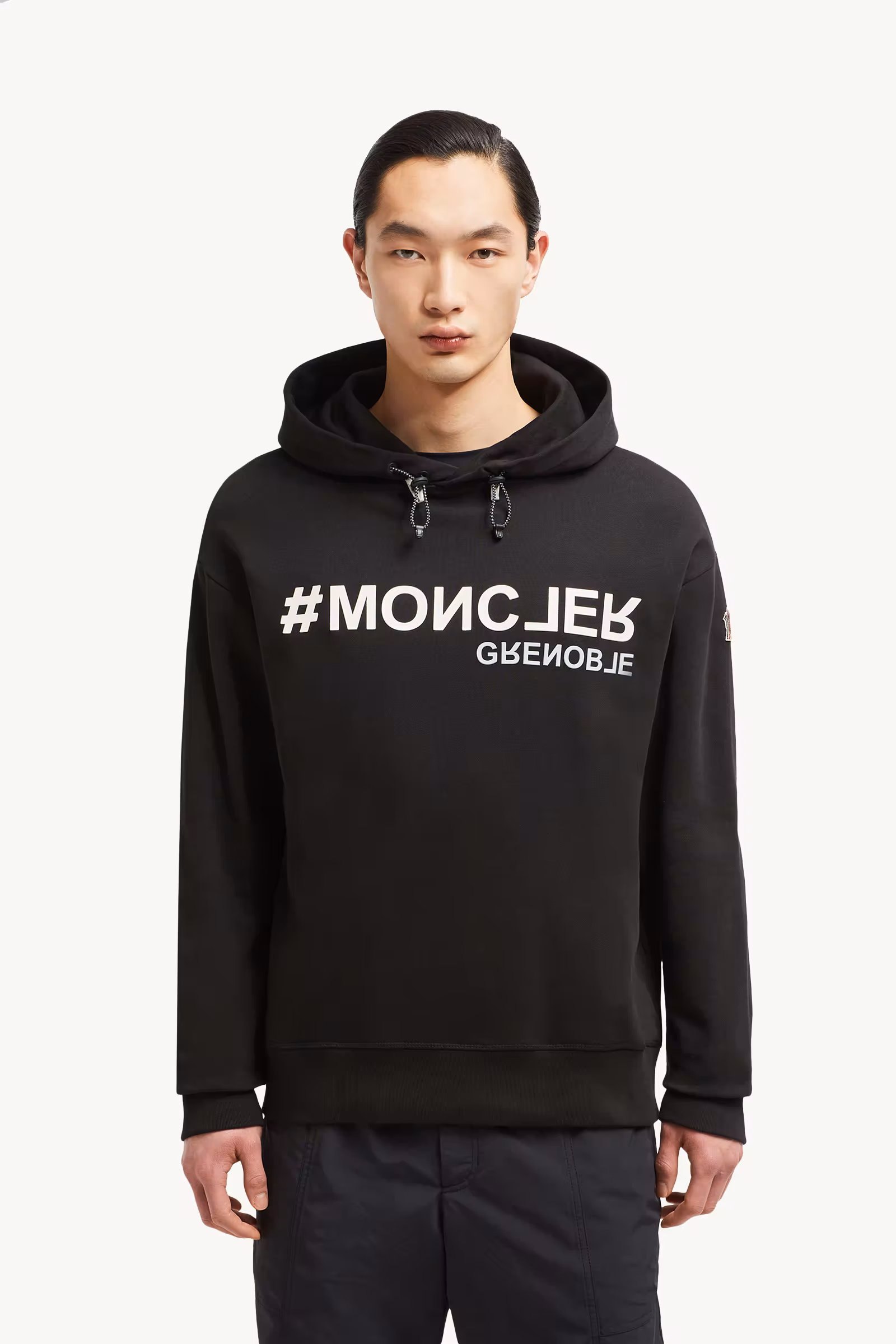 Mirrored Logo Cotton Hoodie