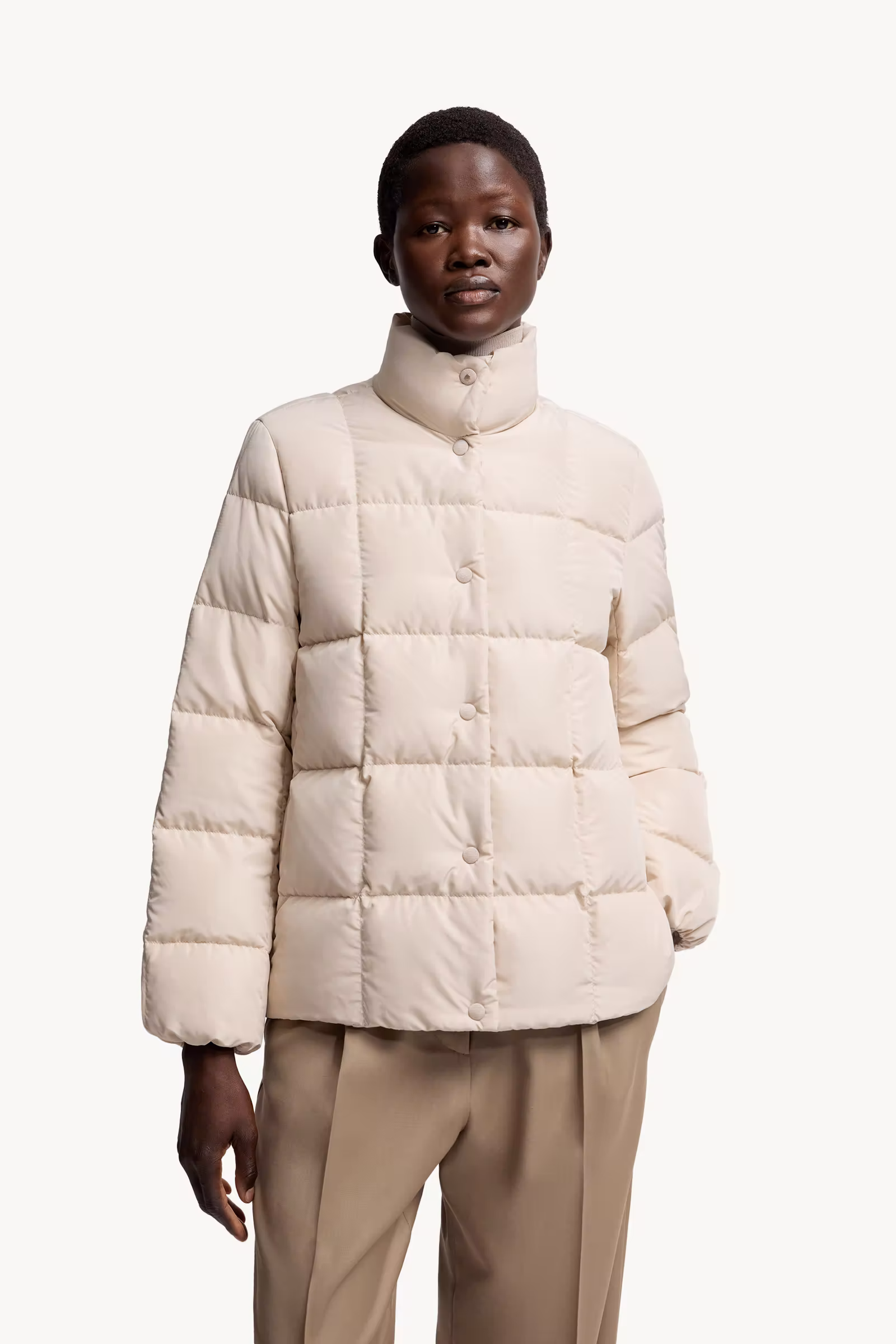 Cochevinne Square-Quilted Short Down Jacket