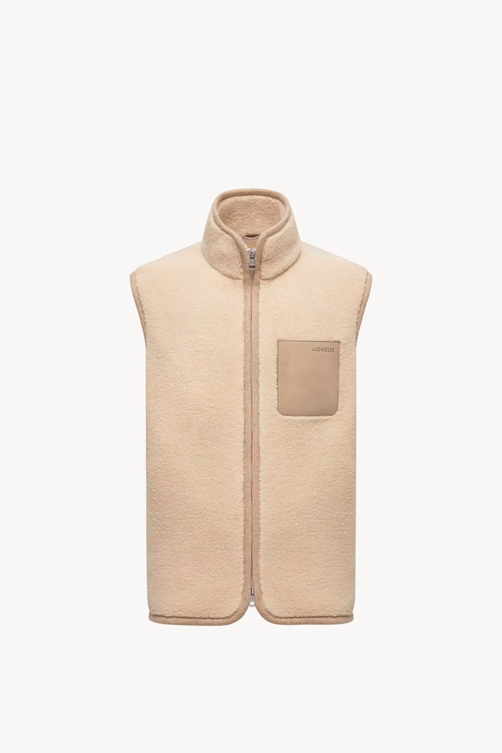 Nubuck-Trimmed Teddy Vest