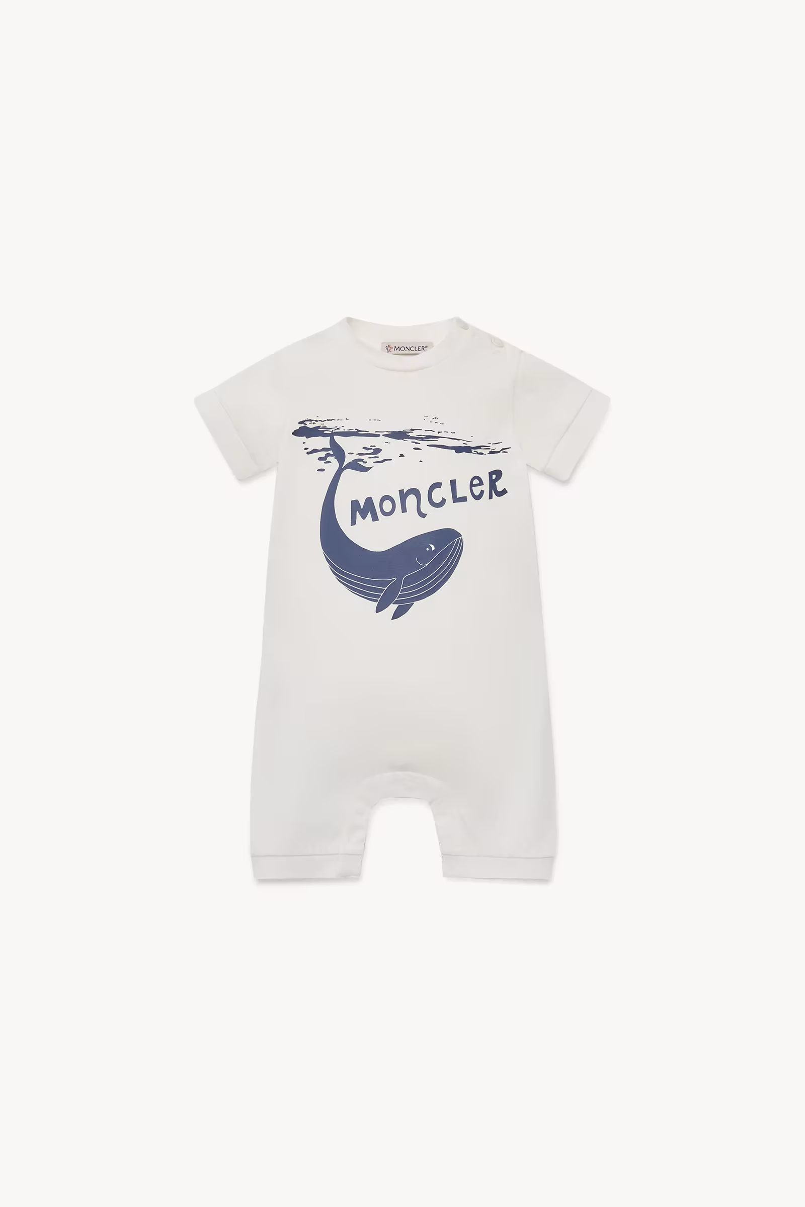 Whale Motif Cotton Romper