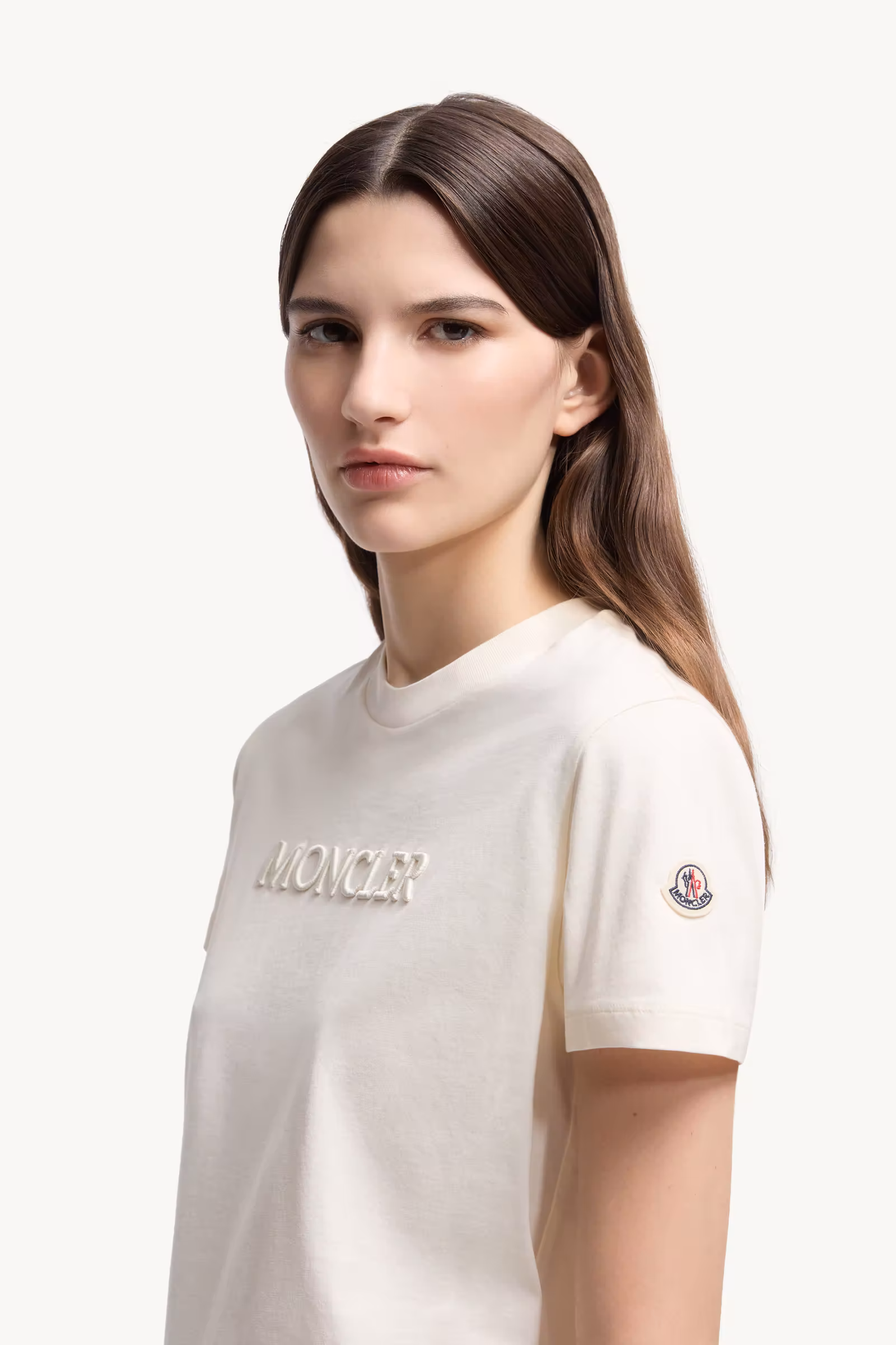 Embroidered Tonal Logo Cotton T-Shirt
