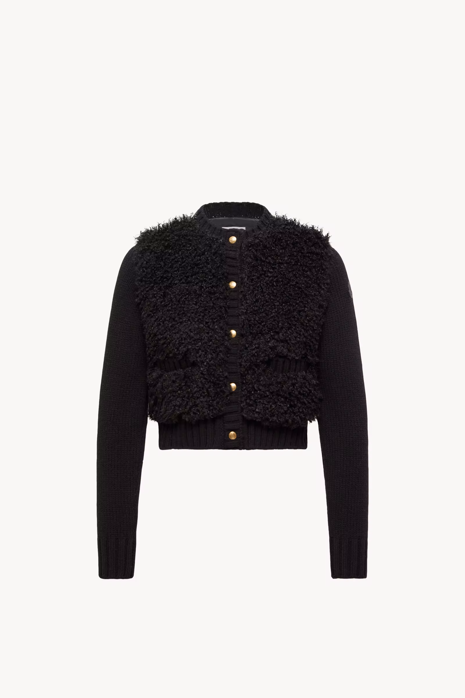 Padded Wool & Teddy Cardigan