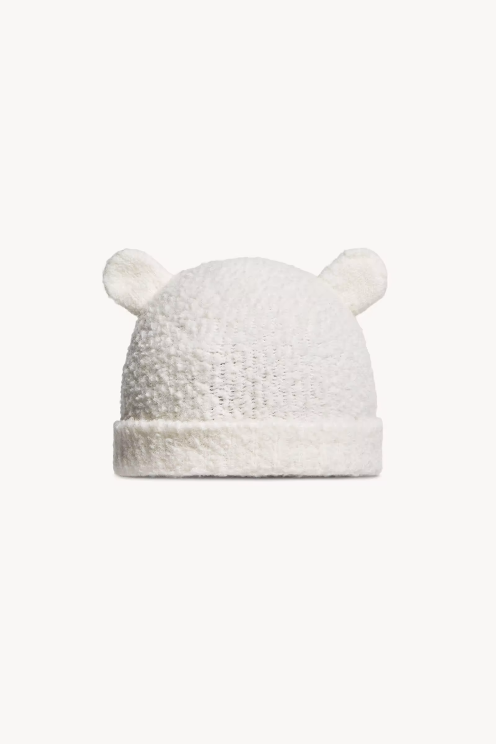 Wool Blend Beanie with Teddy Bear Ears