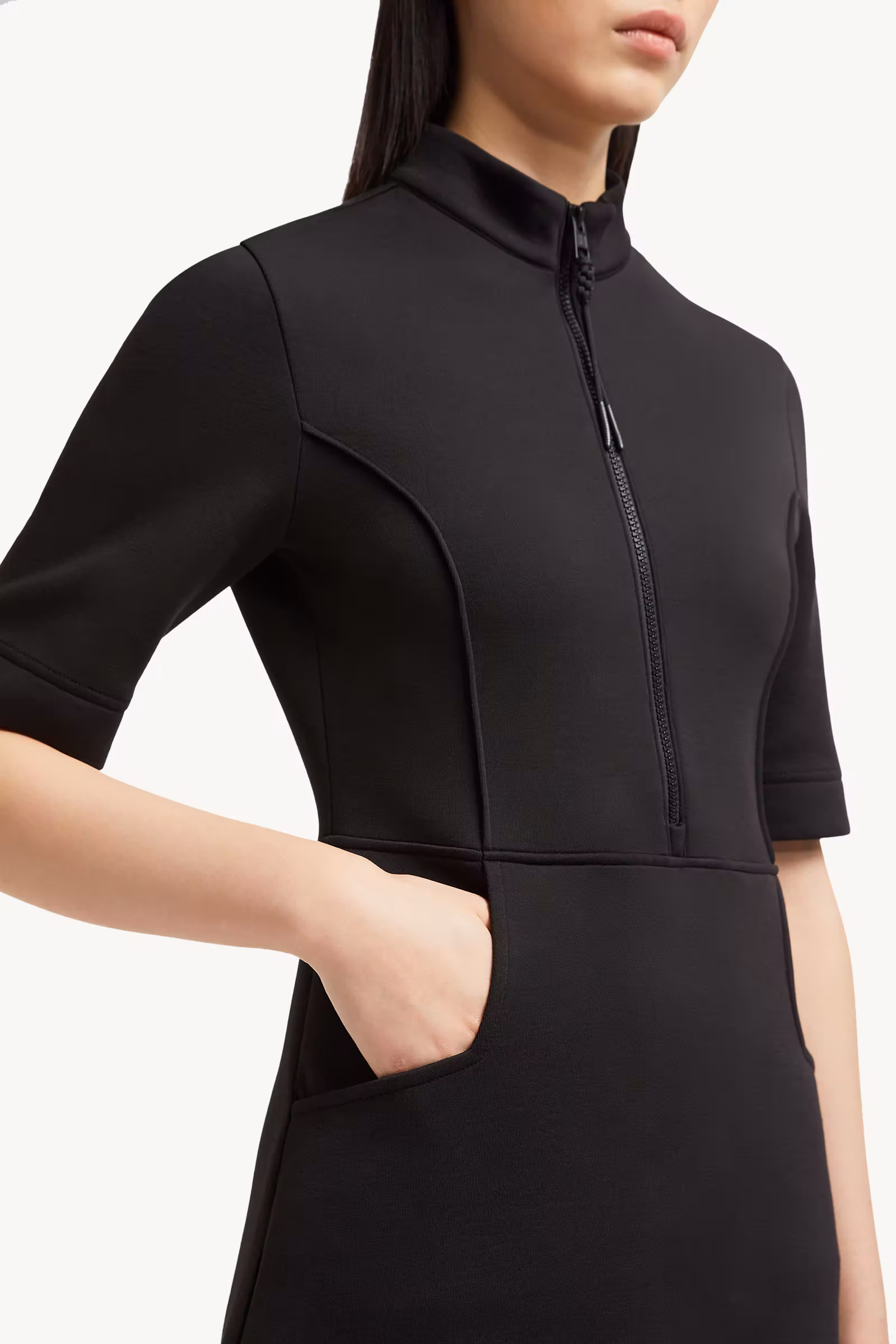 Year of the Snake Patch Neoprene Mini Dress