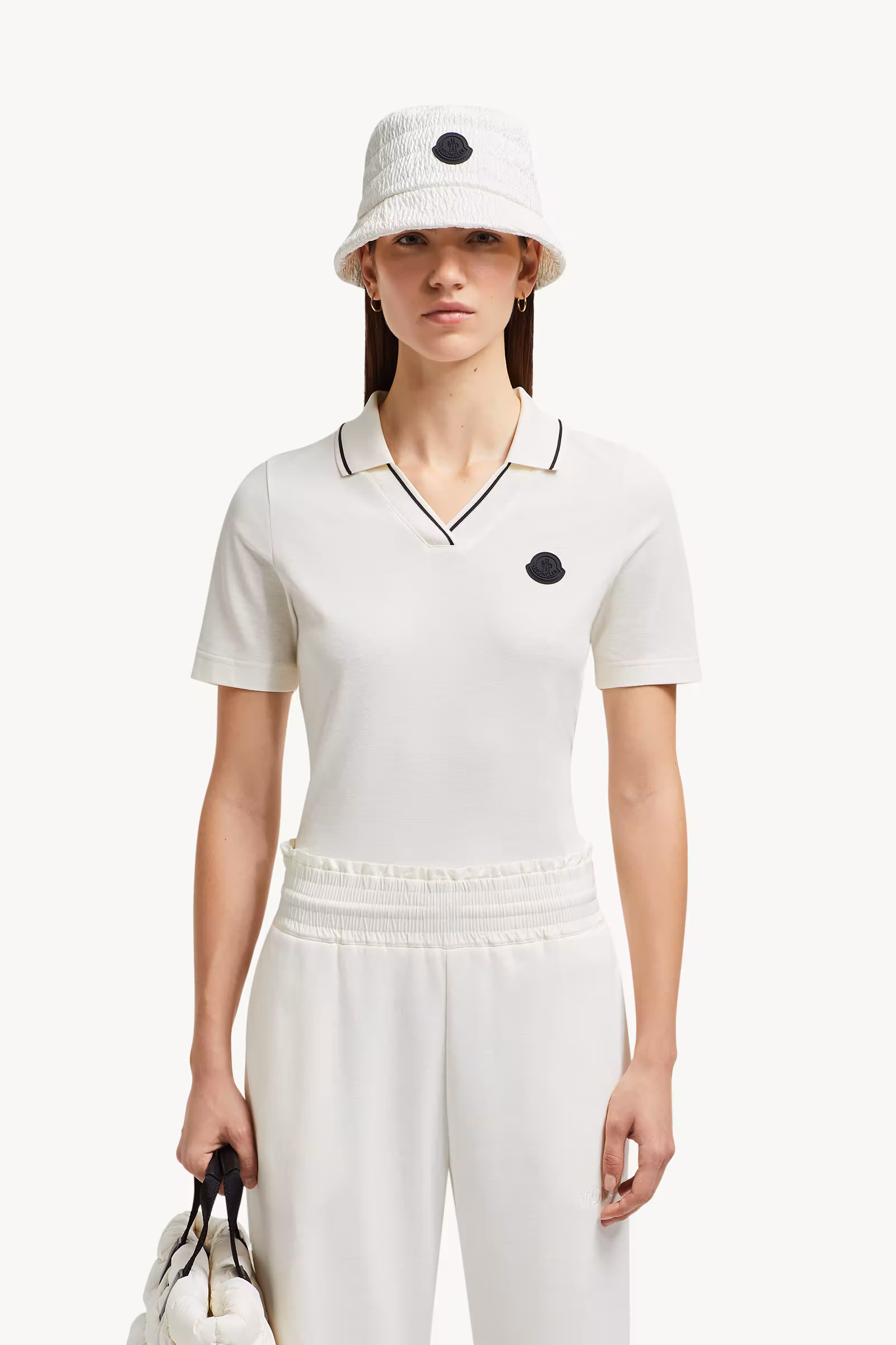 Logo Patch Cotton Piquet Polo Shirt