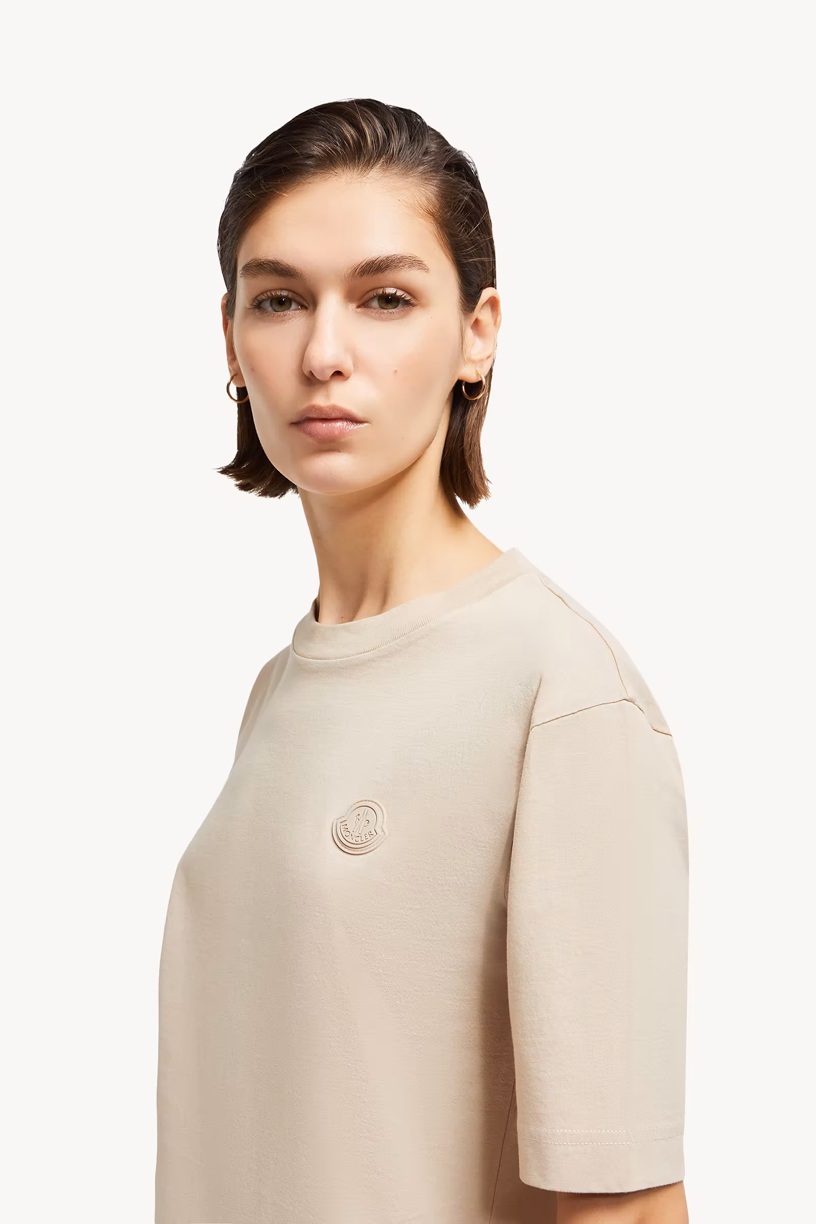 Silicone Logo Patch Cotton T-Shirt