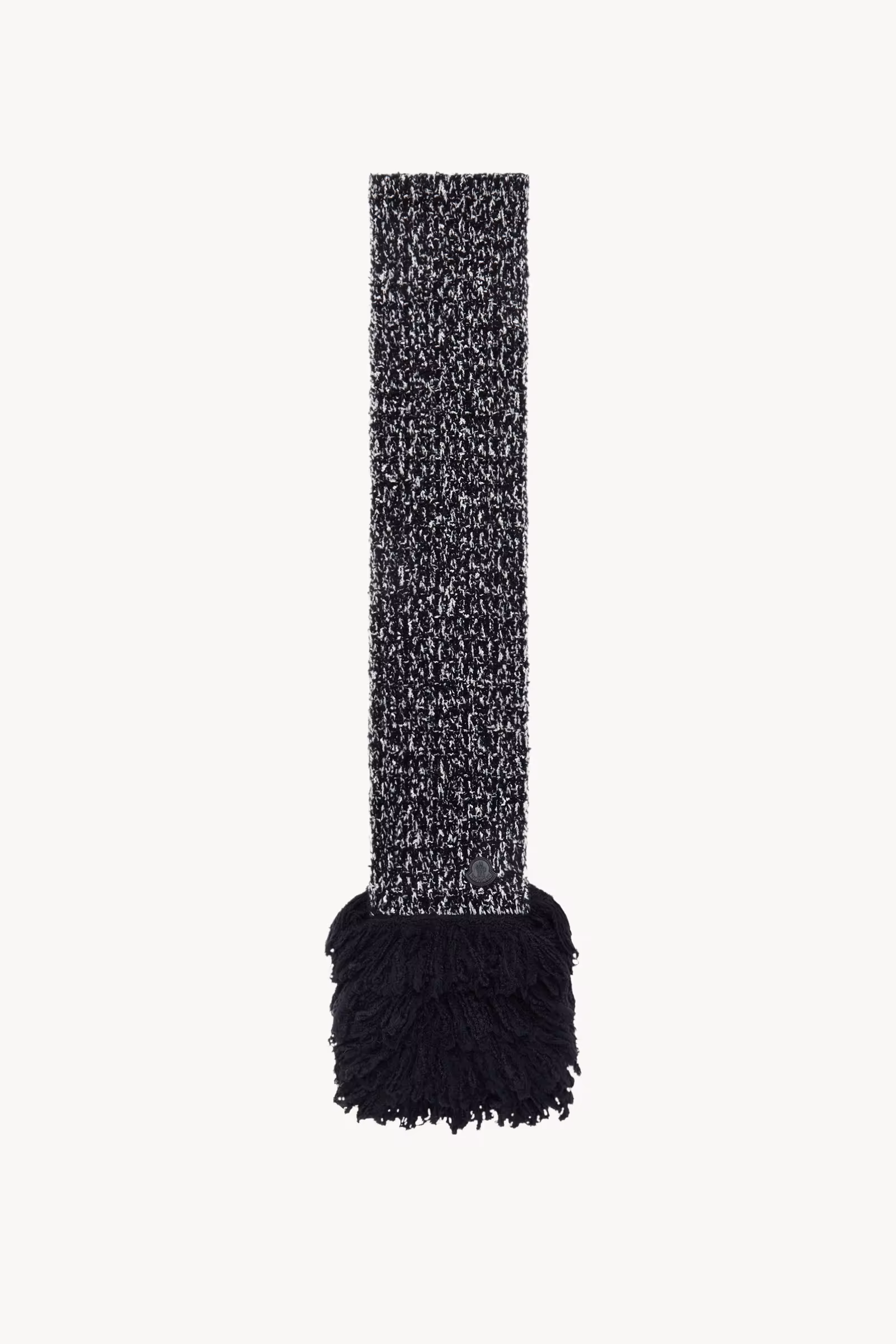 Fringe-Trim Wool Blend Scarf