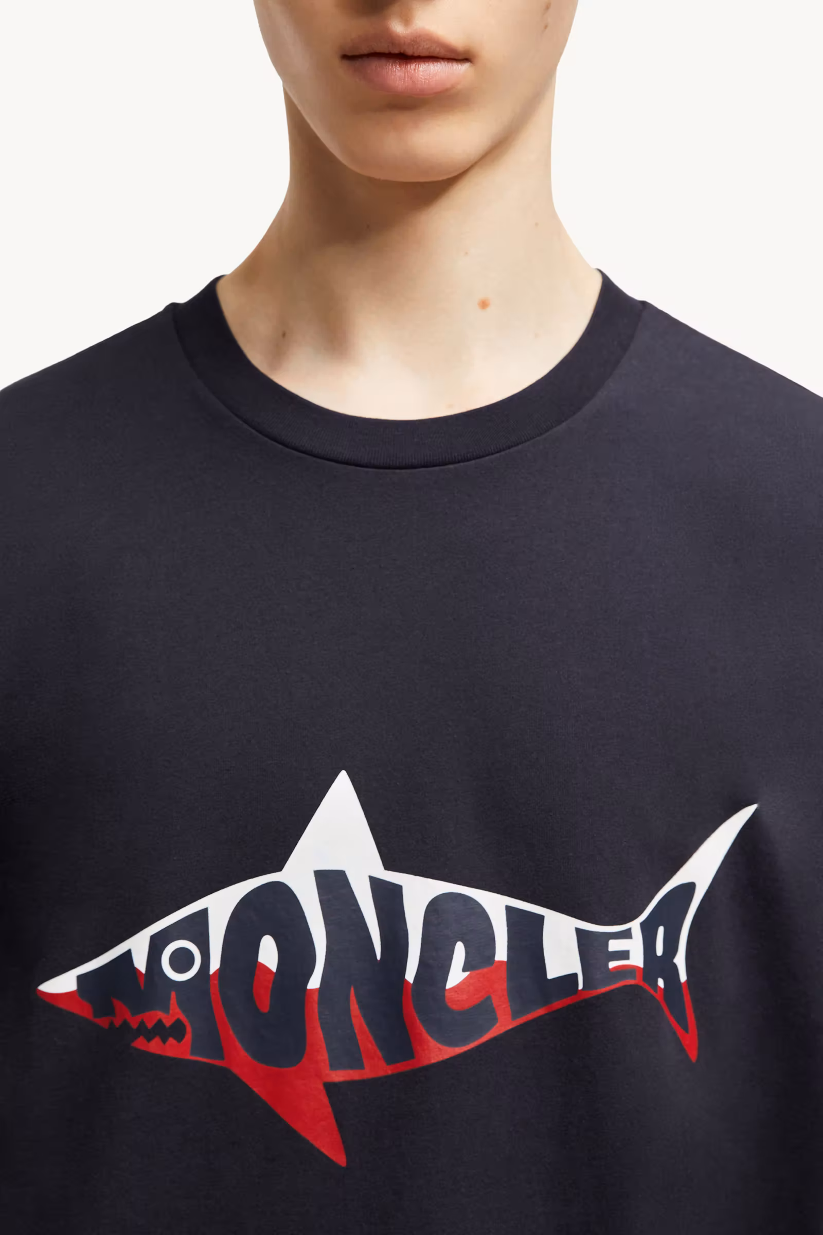 Shark Logo Cotton T-Shirt