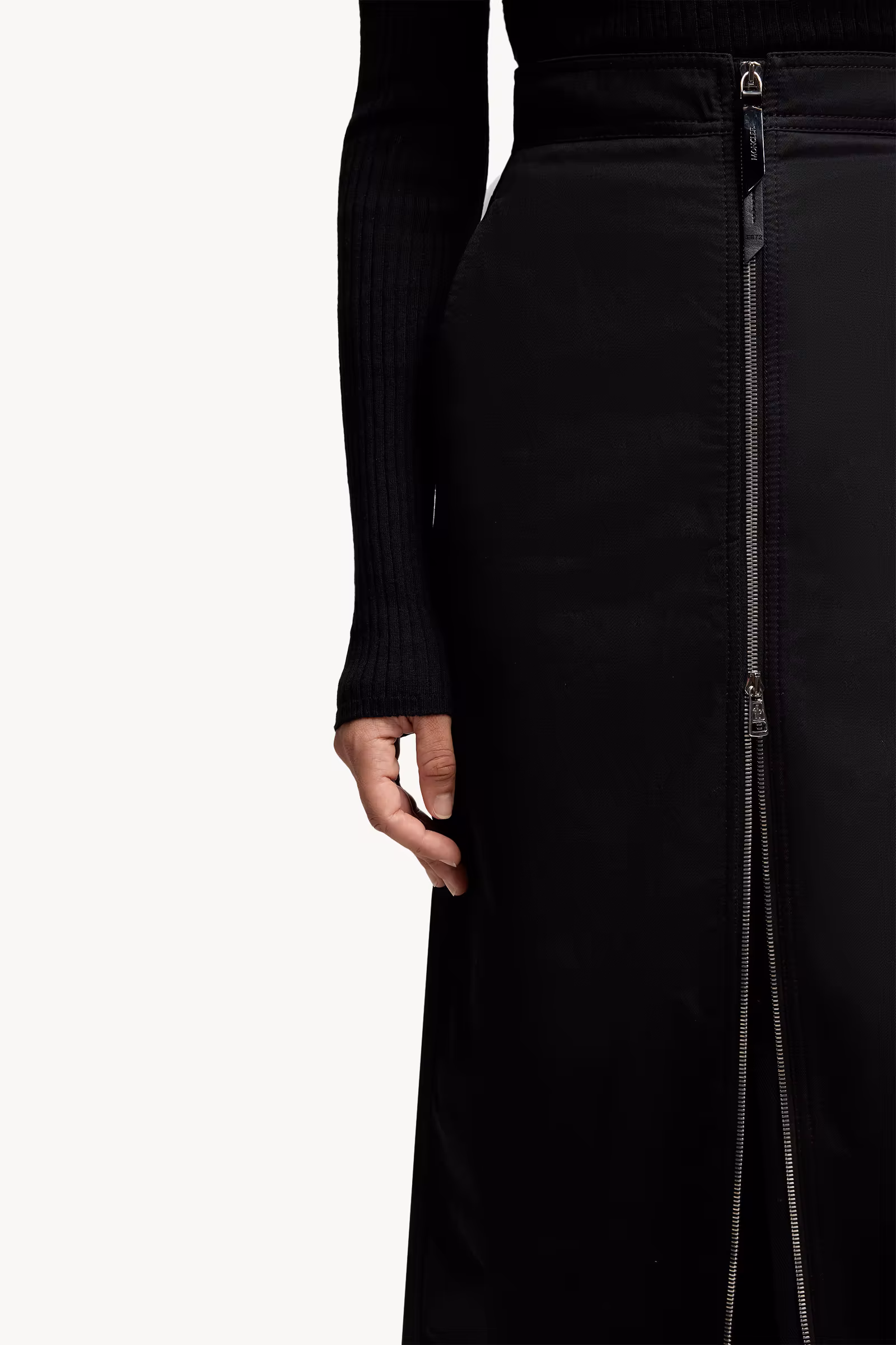 Moncler x EE72 by Edward Enninful Cotton Gabardine Maxi Skirt