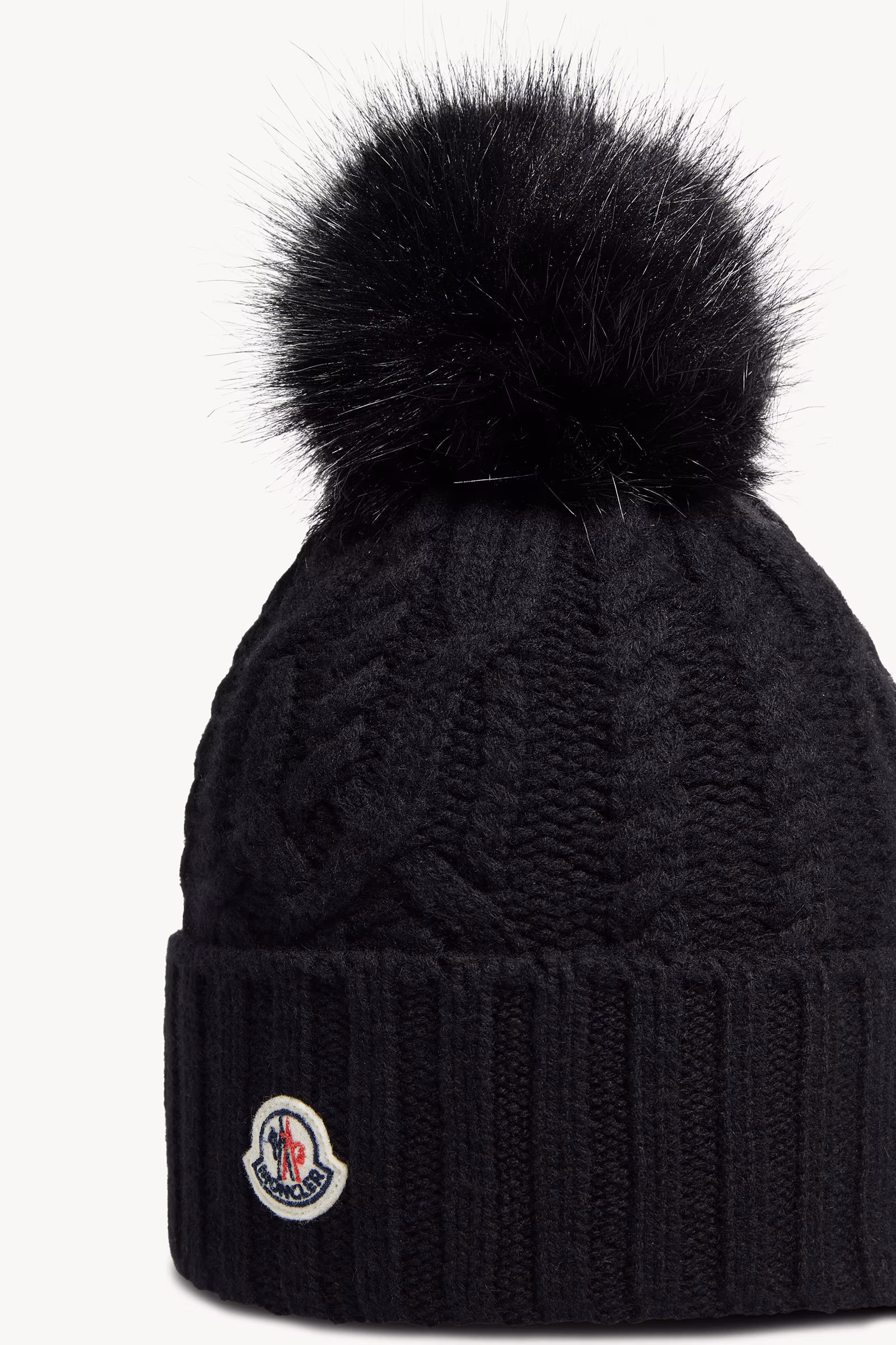 Cashmere Blend Beanie with Pom Pom