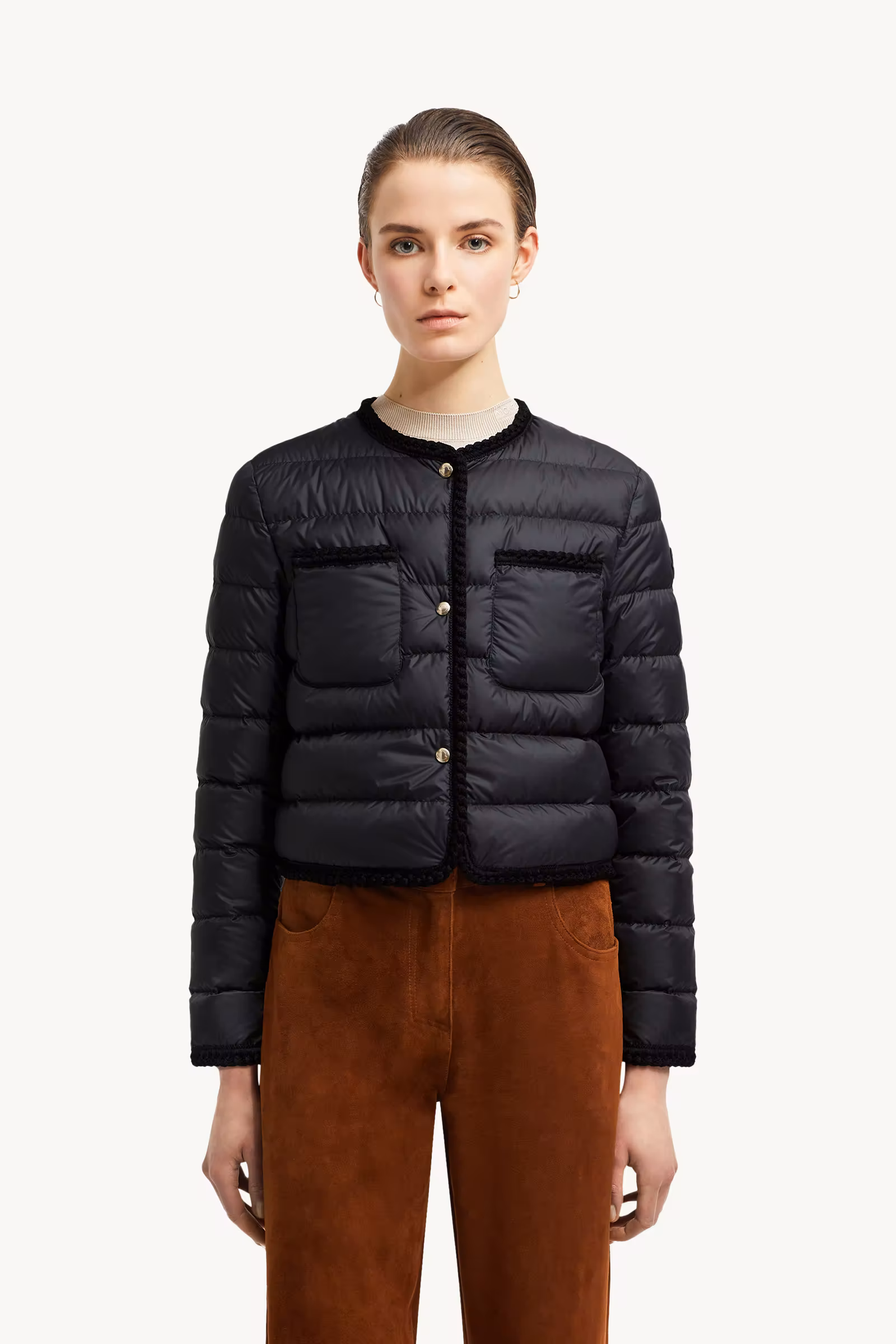 Gencay Braided Trim Short Down Jacket