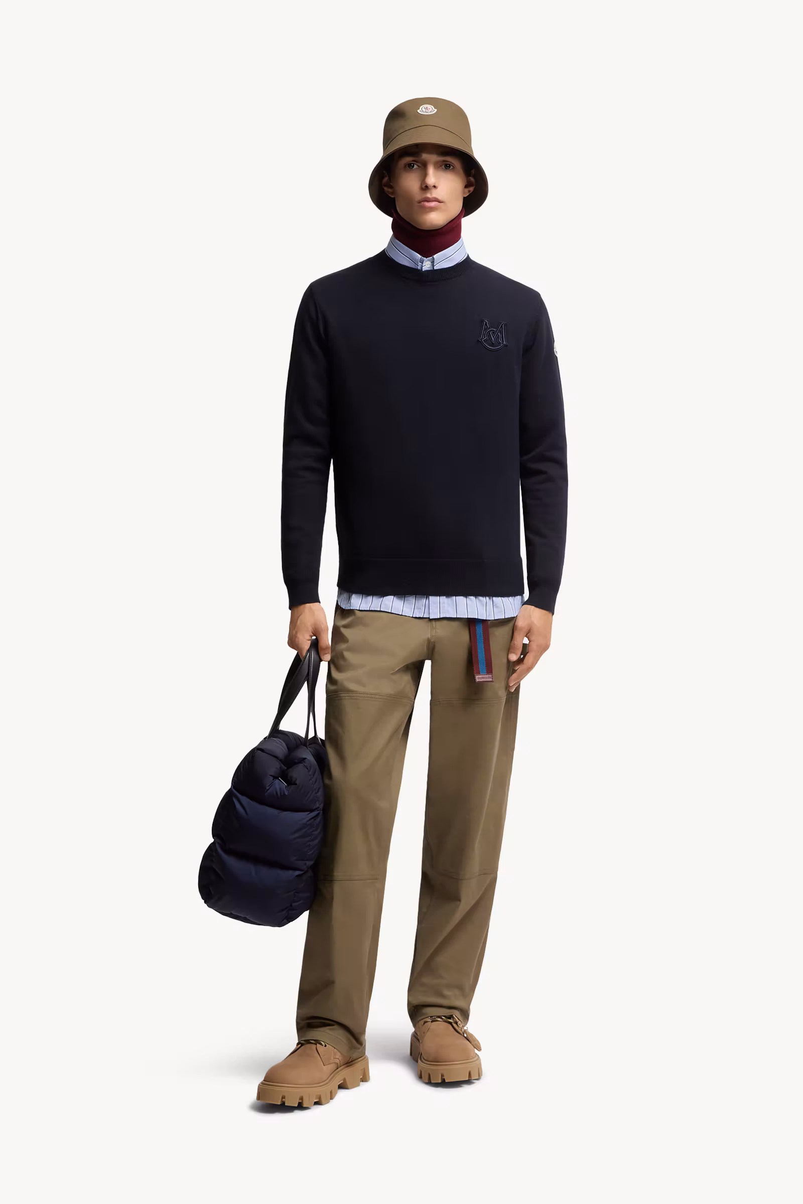 Embroidered Monogram Cotton Sweater