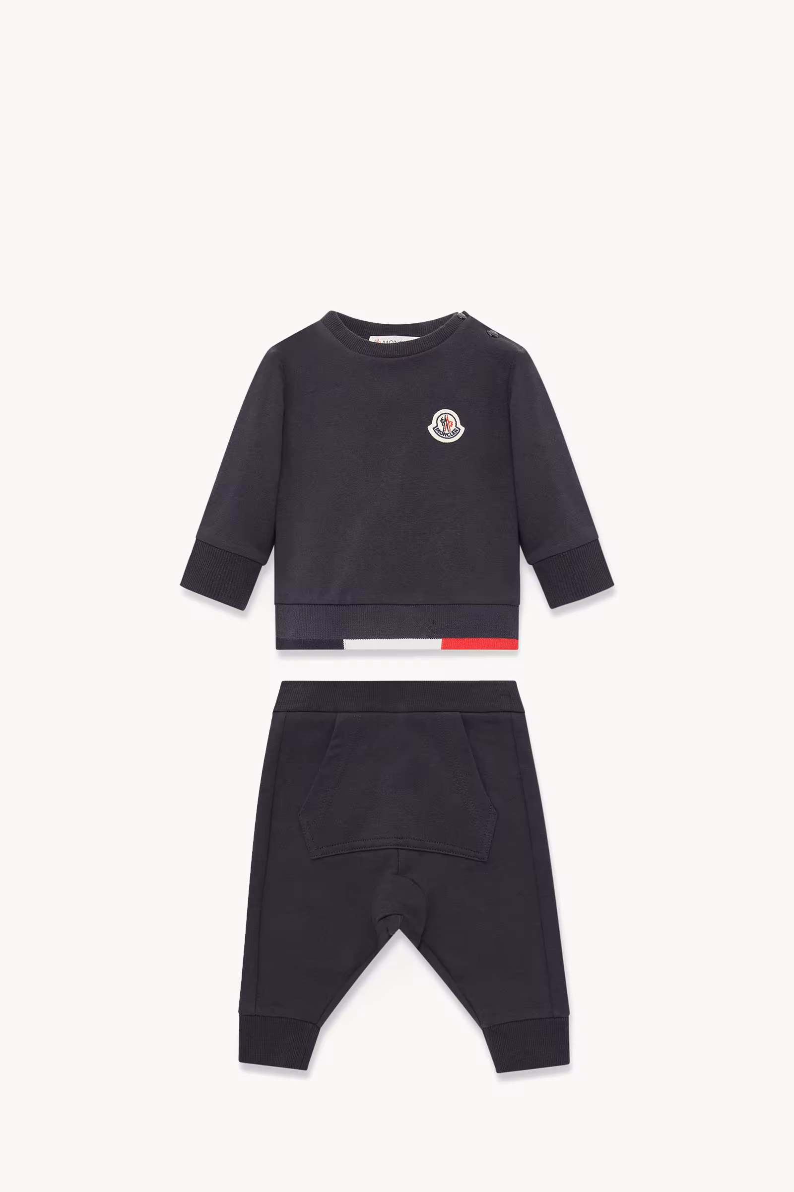 Tricolor-Trimmed Cotton Sweatsuit Set