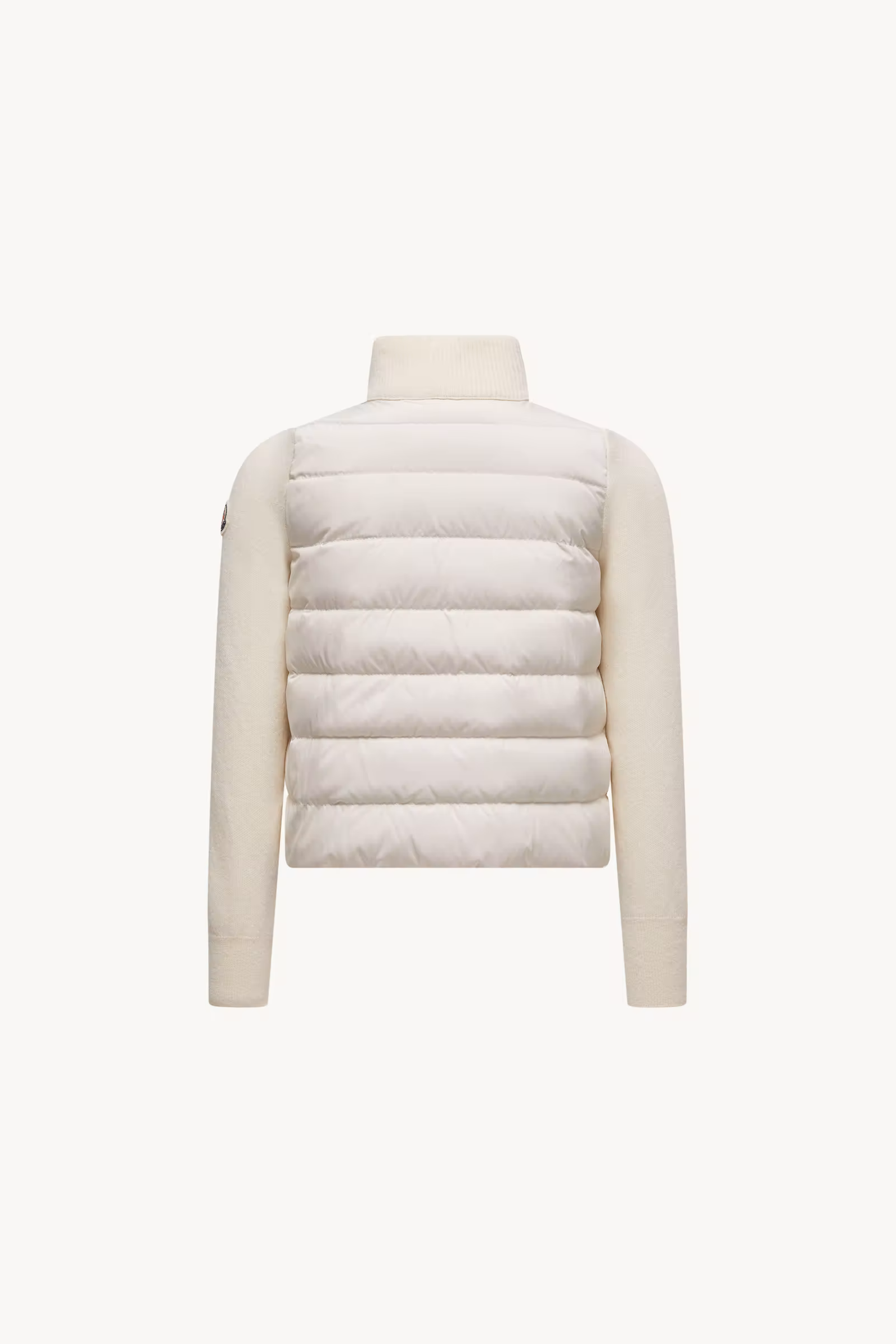 Padded Wool Zip-Up Cardigan