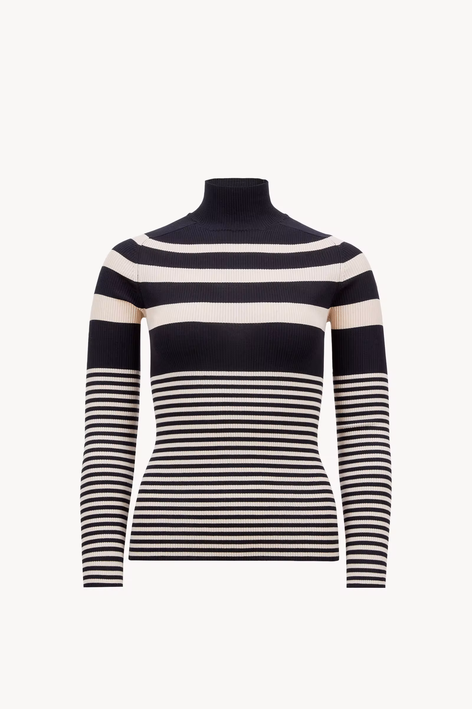 Striped Wool Turtleneck Sweater