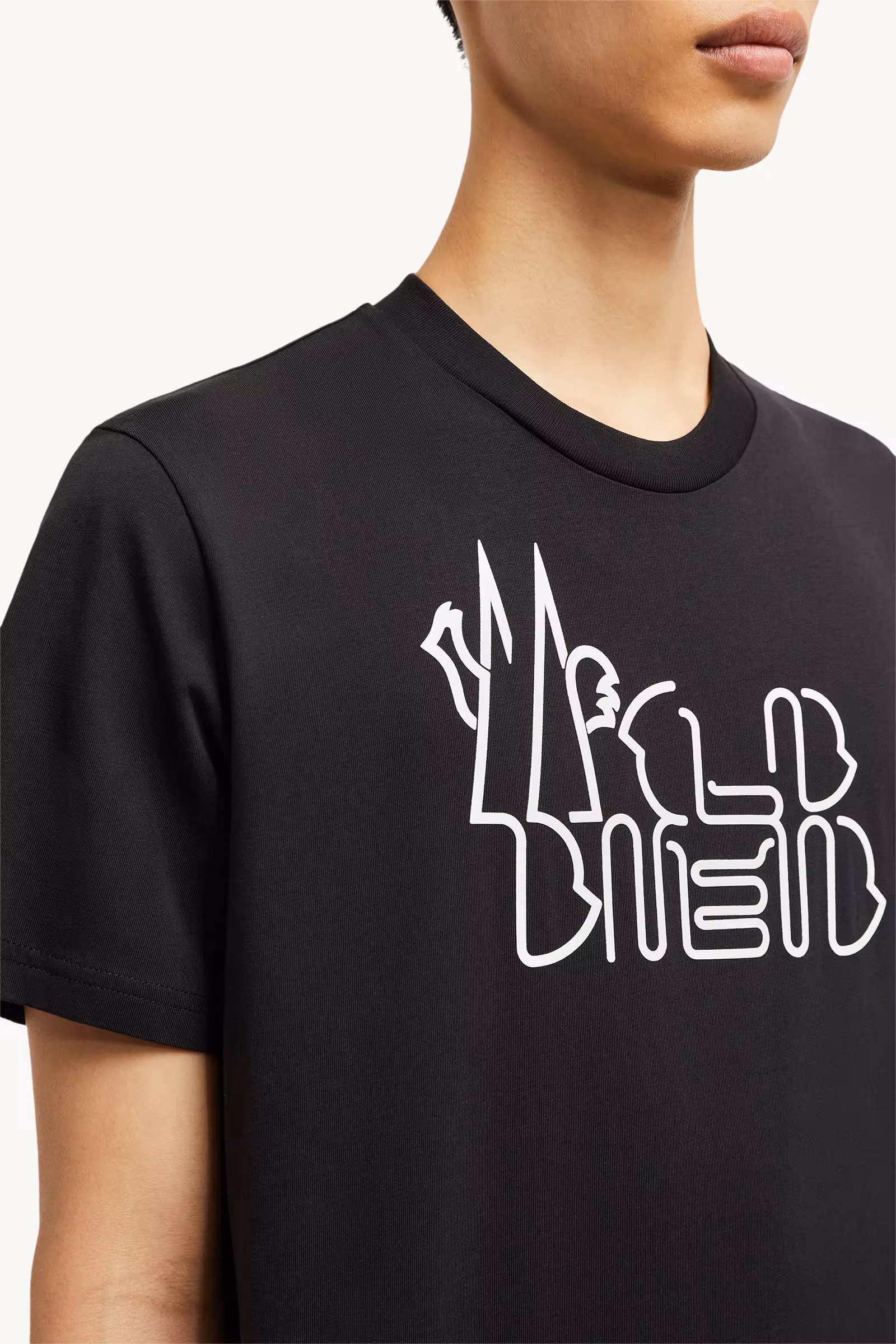 Curved Logo Cotton T-Shirt