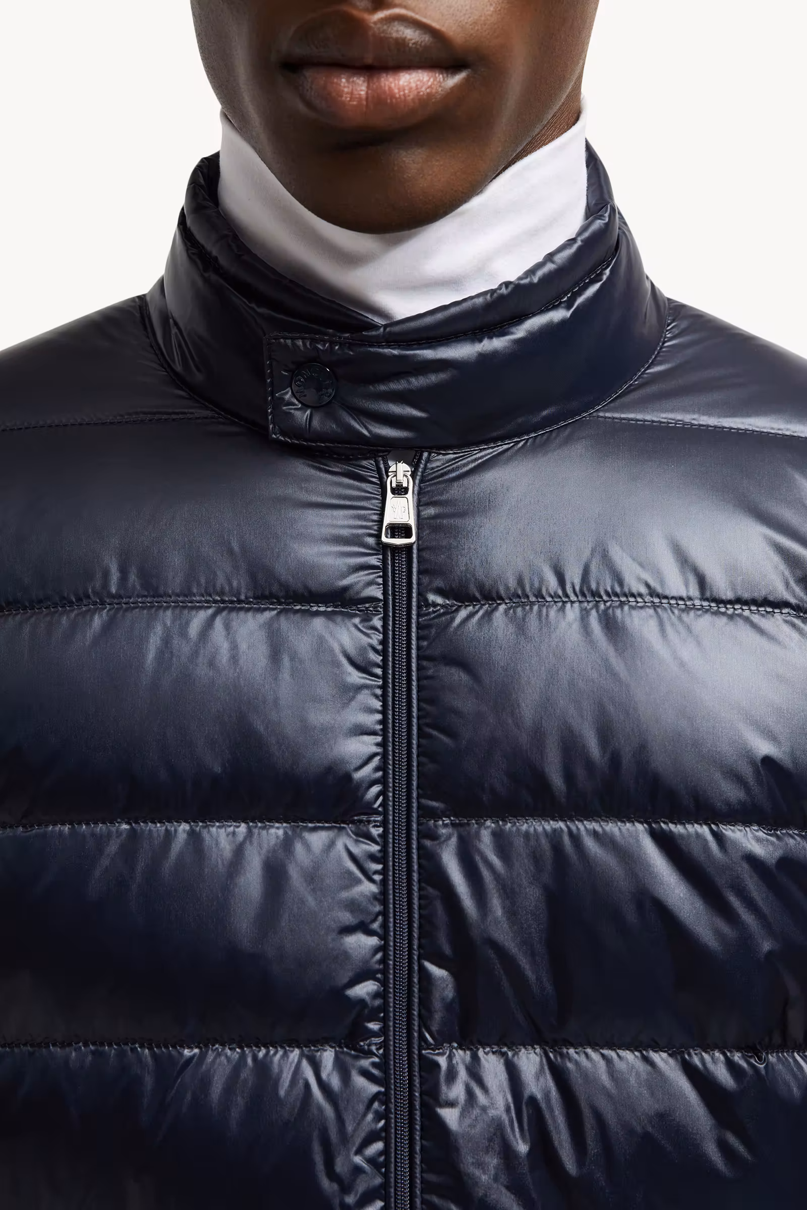 Padded Wool Zip-Up Cardigan