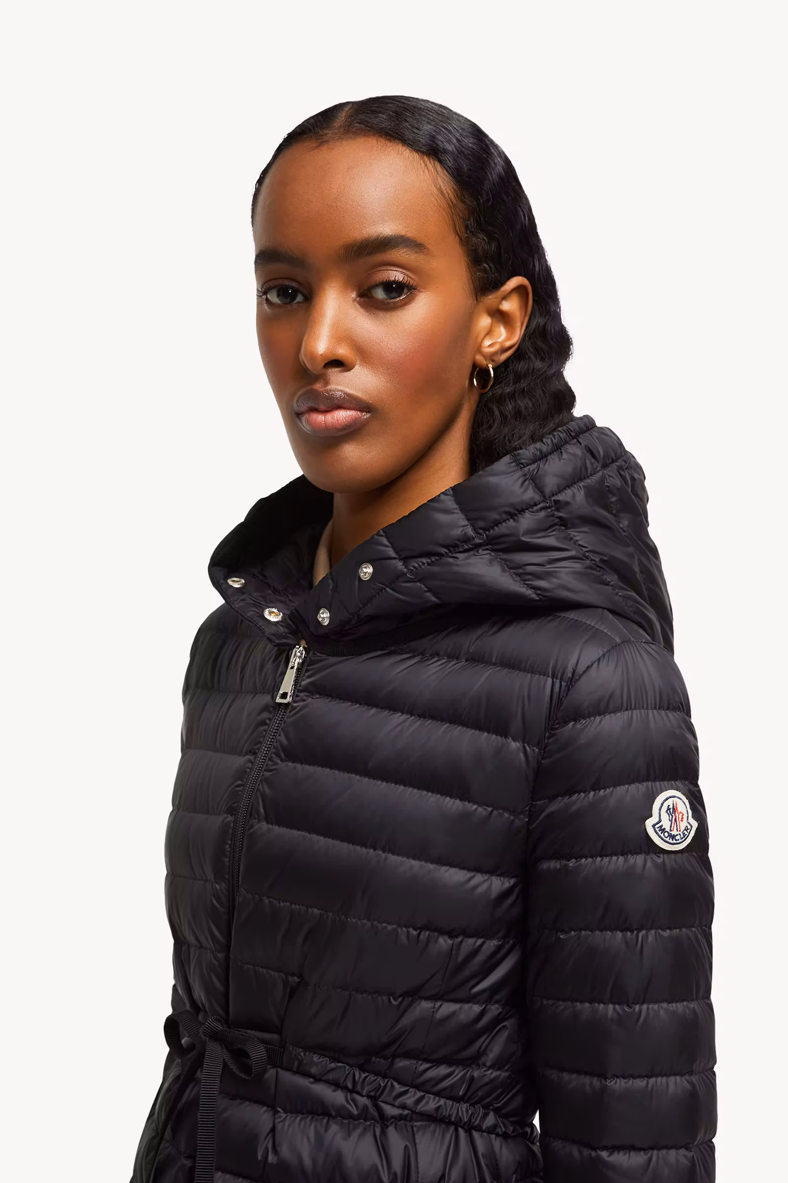 Barbel Hooded Fit & Flare Long Down Jacket