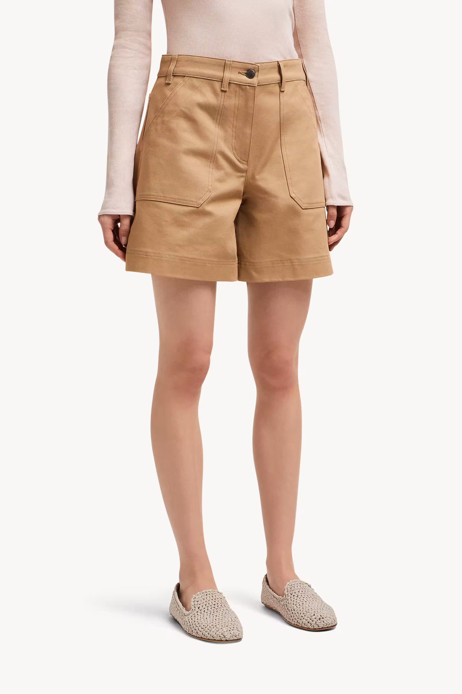 Cotton Gabardine Bermuda Shorts