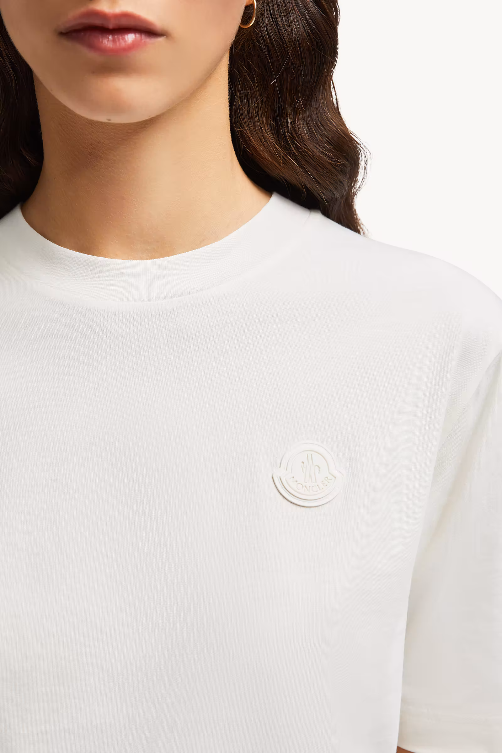 Silicone Logo Patch Cotton T-Shirt