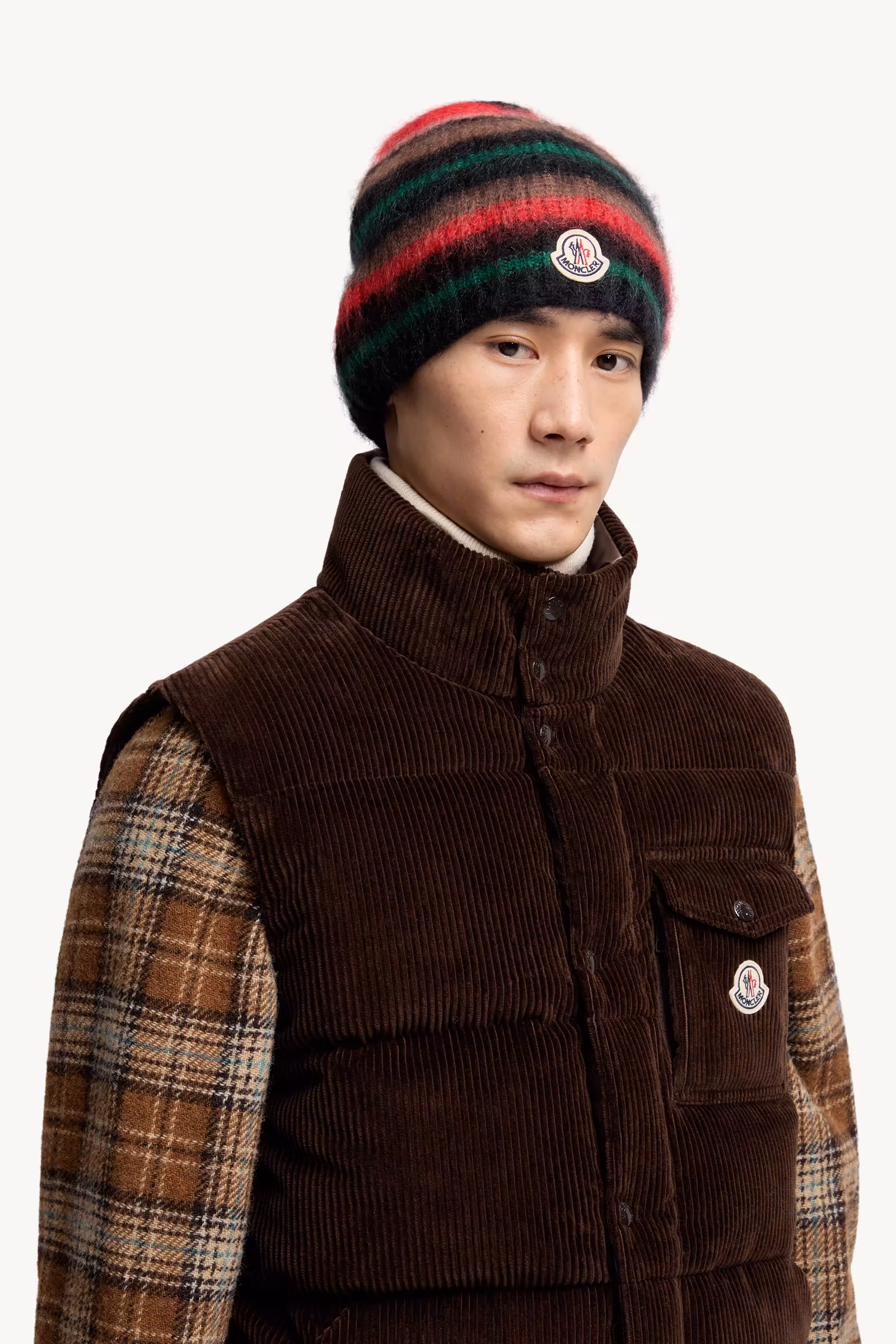 Striped Mohair Beanie