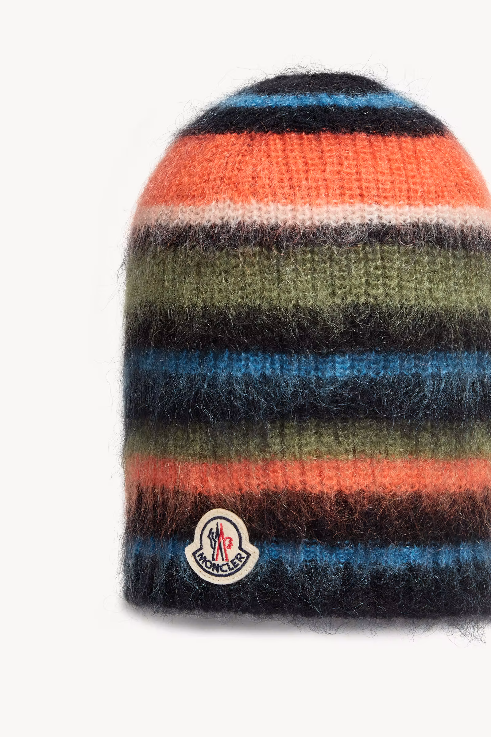 Striped Mohair Beanie