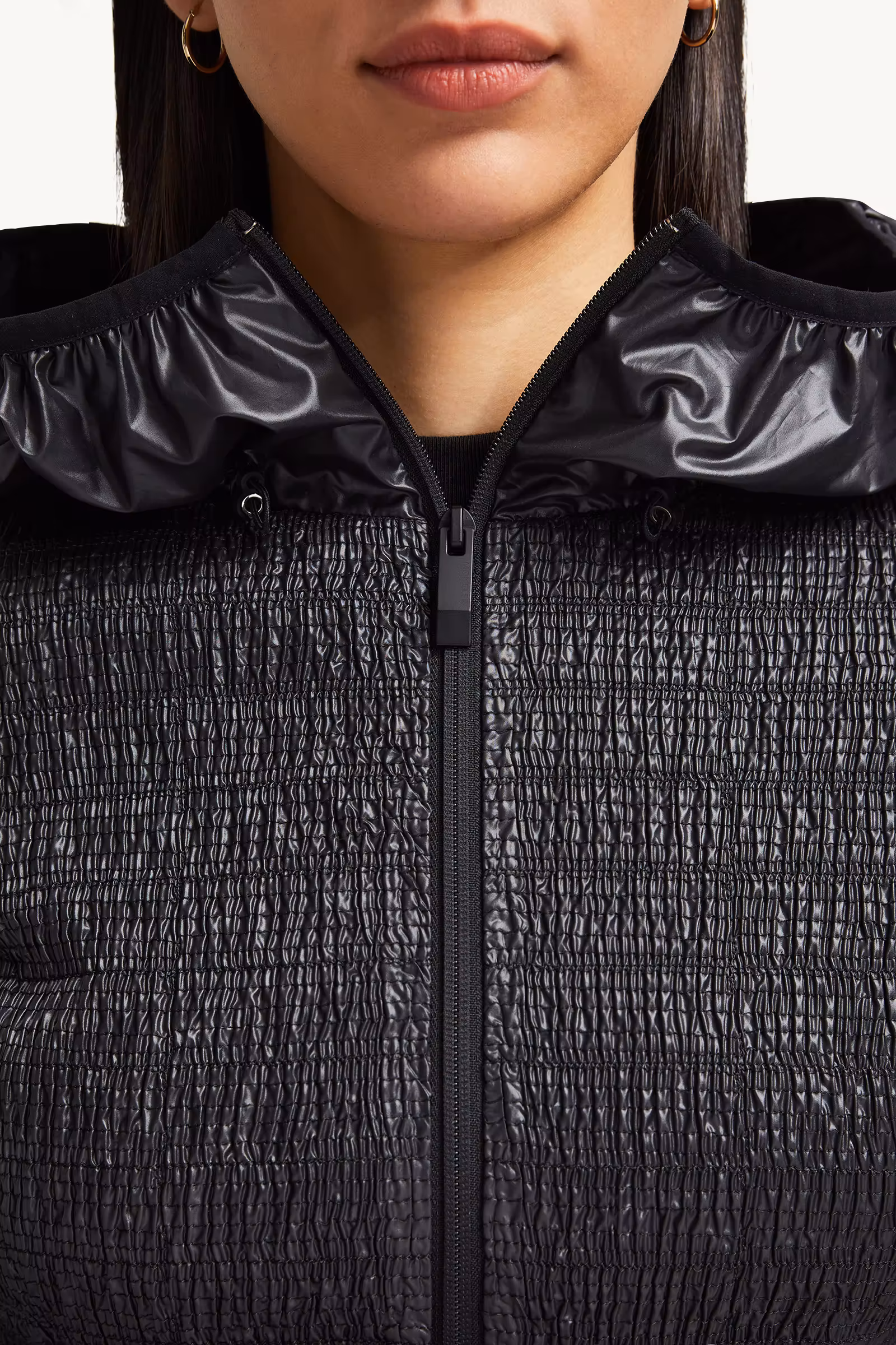 Yville Hooded Ruched Windbreaker