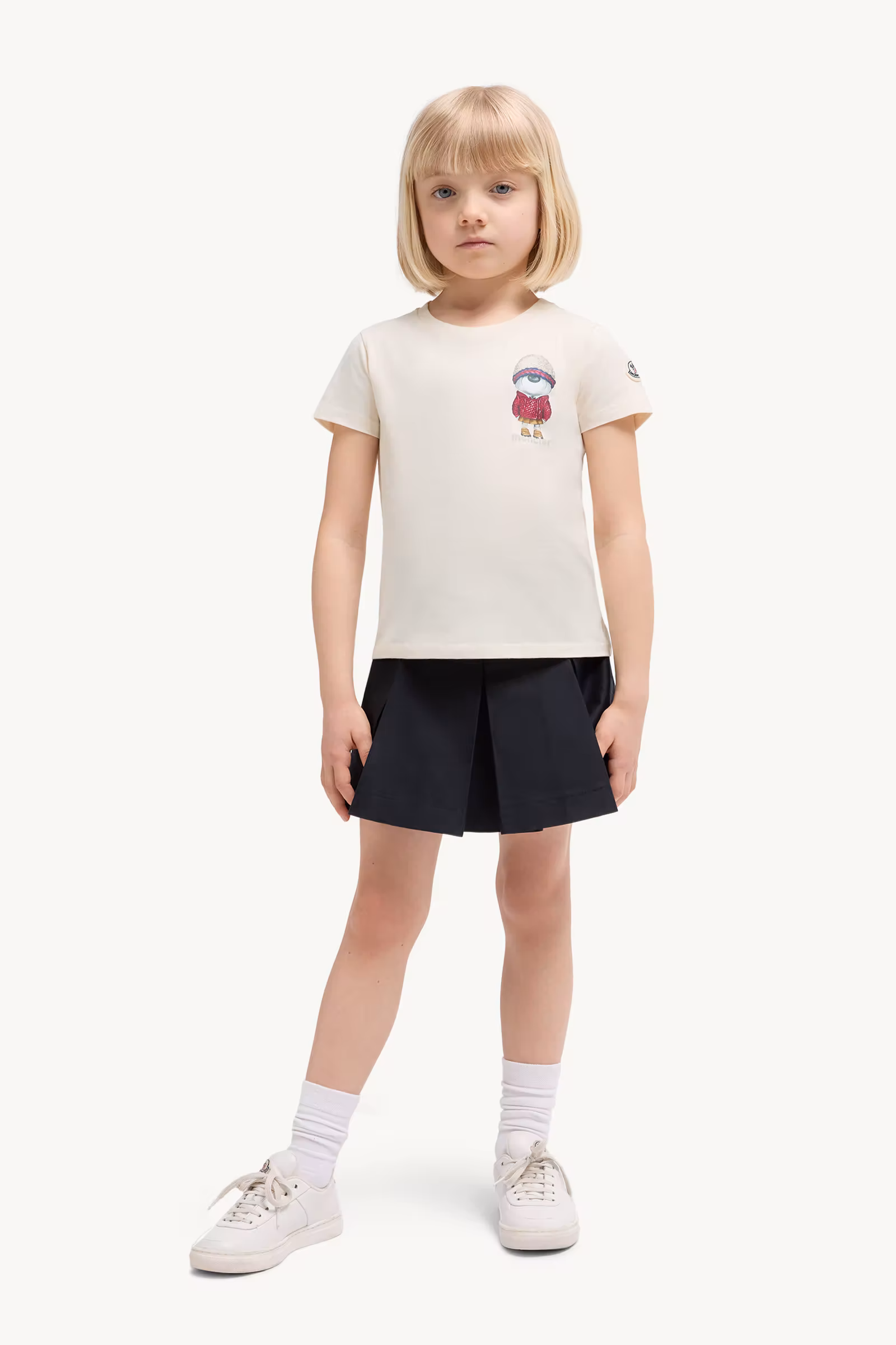 Teddy Bear Motif Cotton T-Shirt