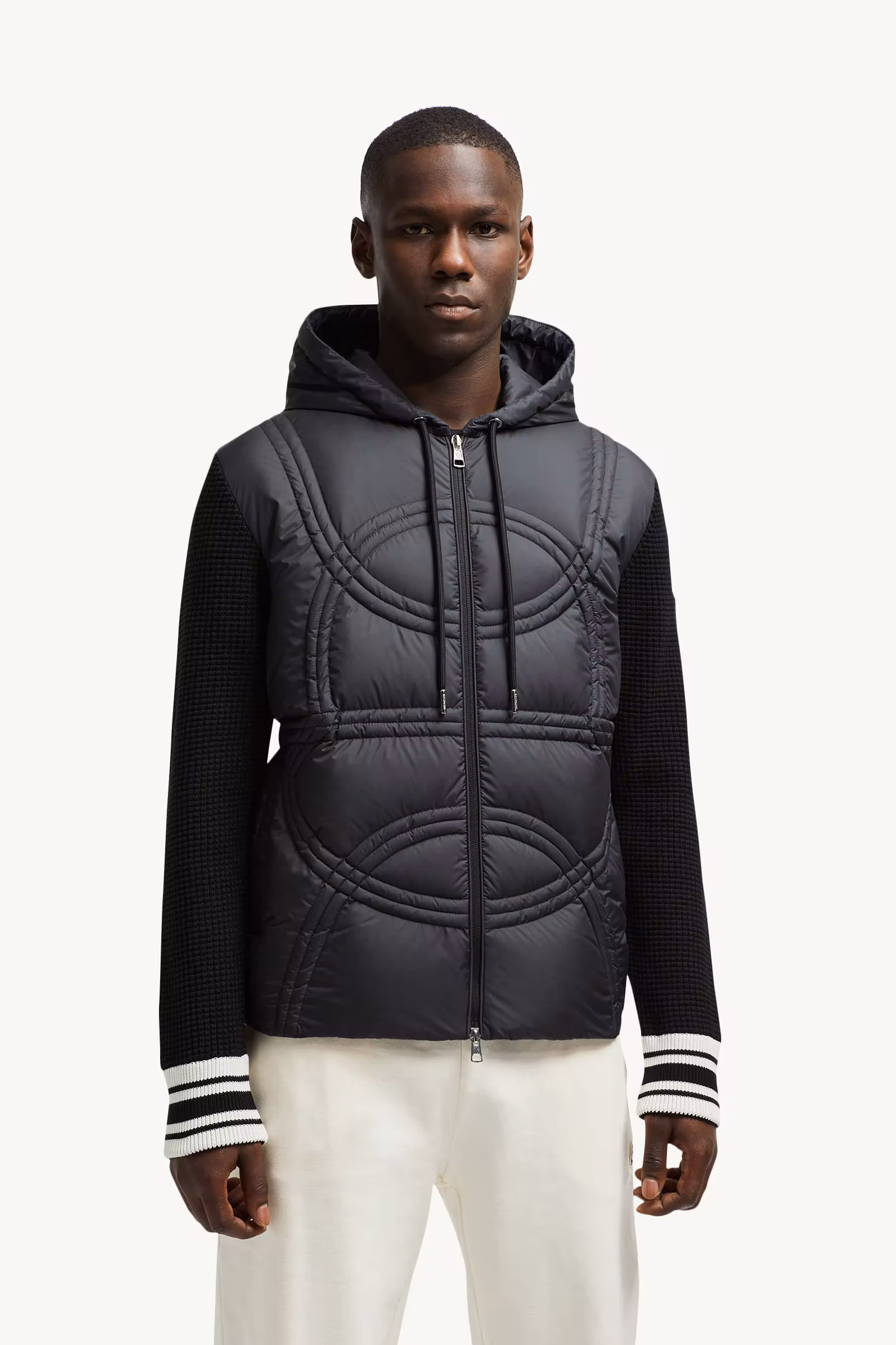 Logo-Quilted Padded Cotton Zip-Up Hoodie