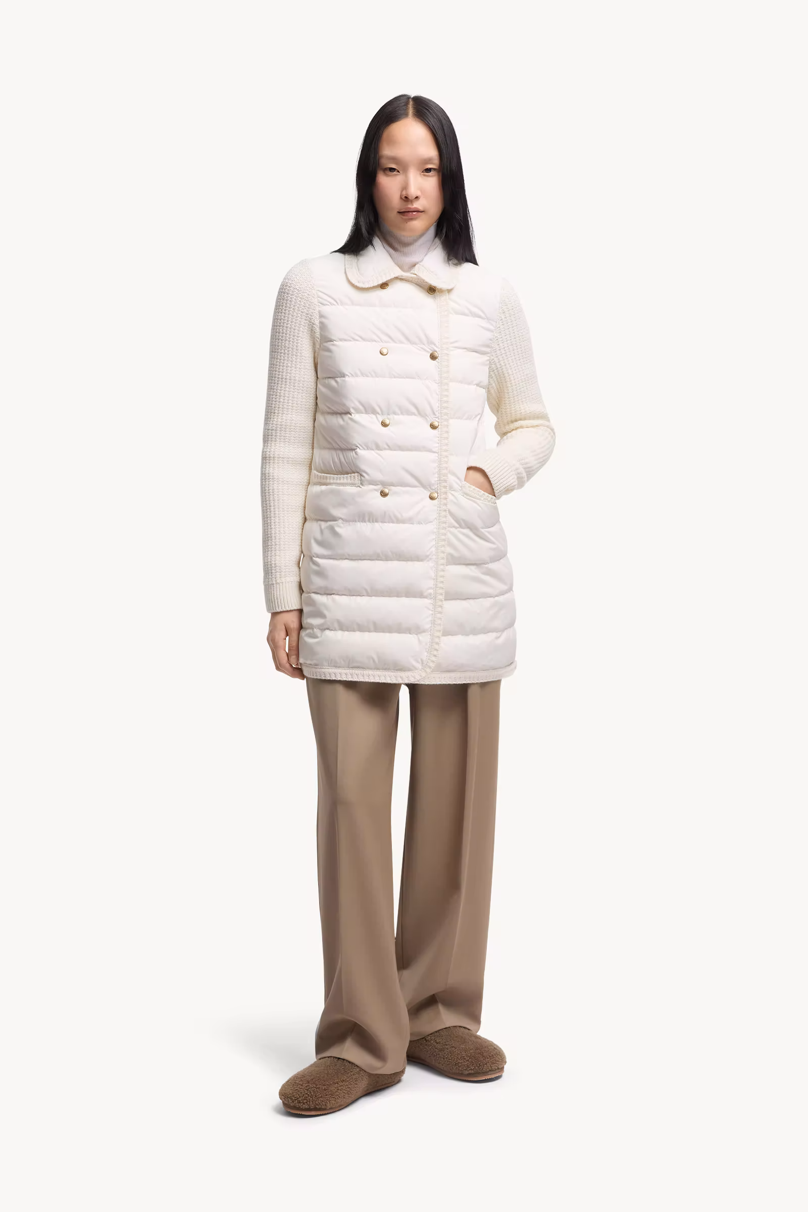 Wool & Cashmere Padded Cardigan