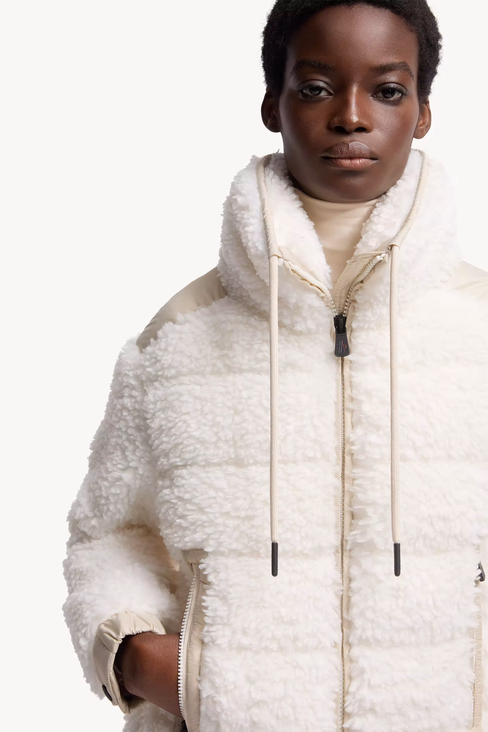 Padded Teddy Zip-Up Cardigan