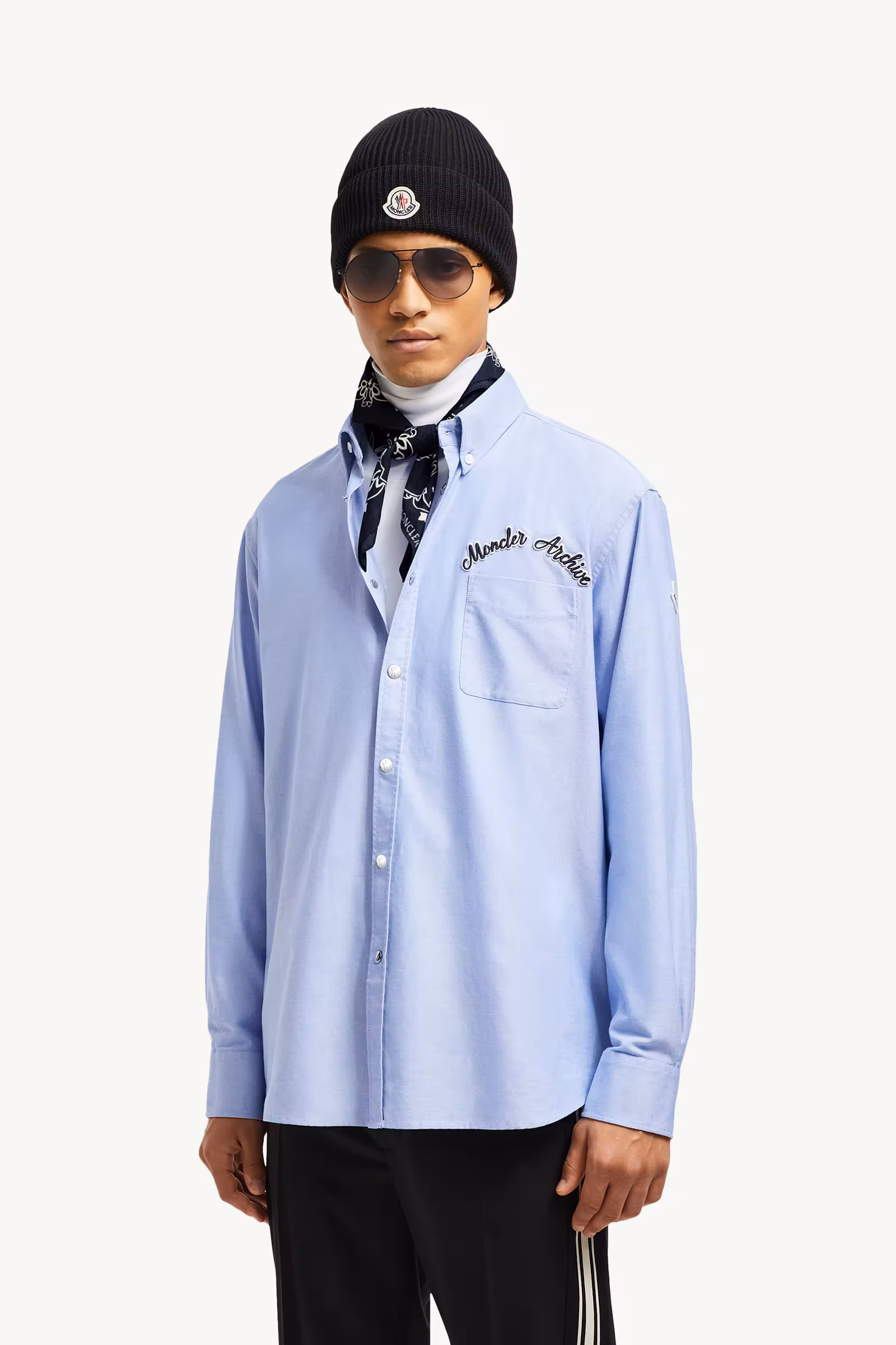 Embroidered Logo Oxford Cotton Shirt