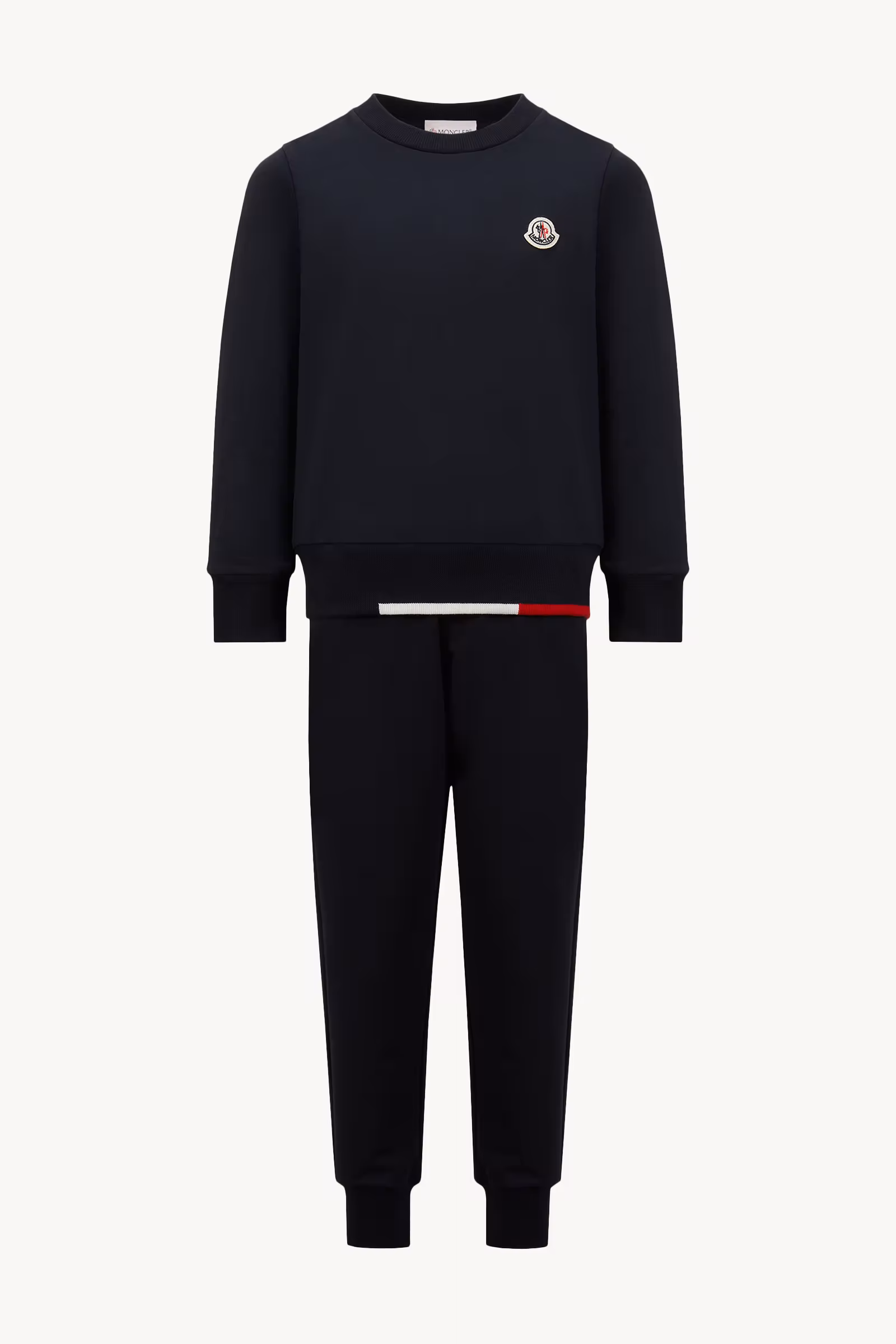 Tricolor-Trimmed Cotton Sweatsuit Set