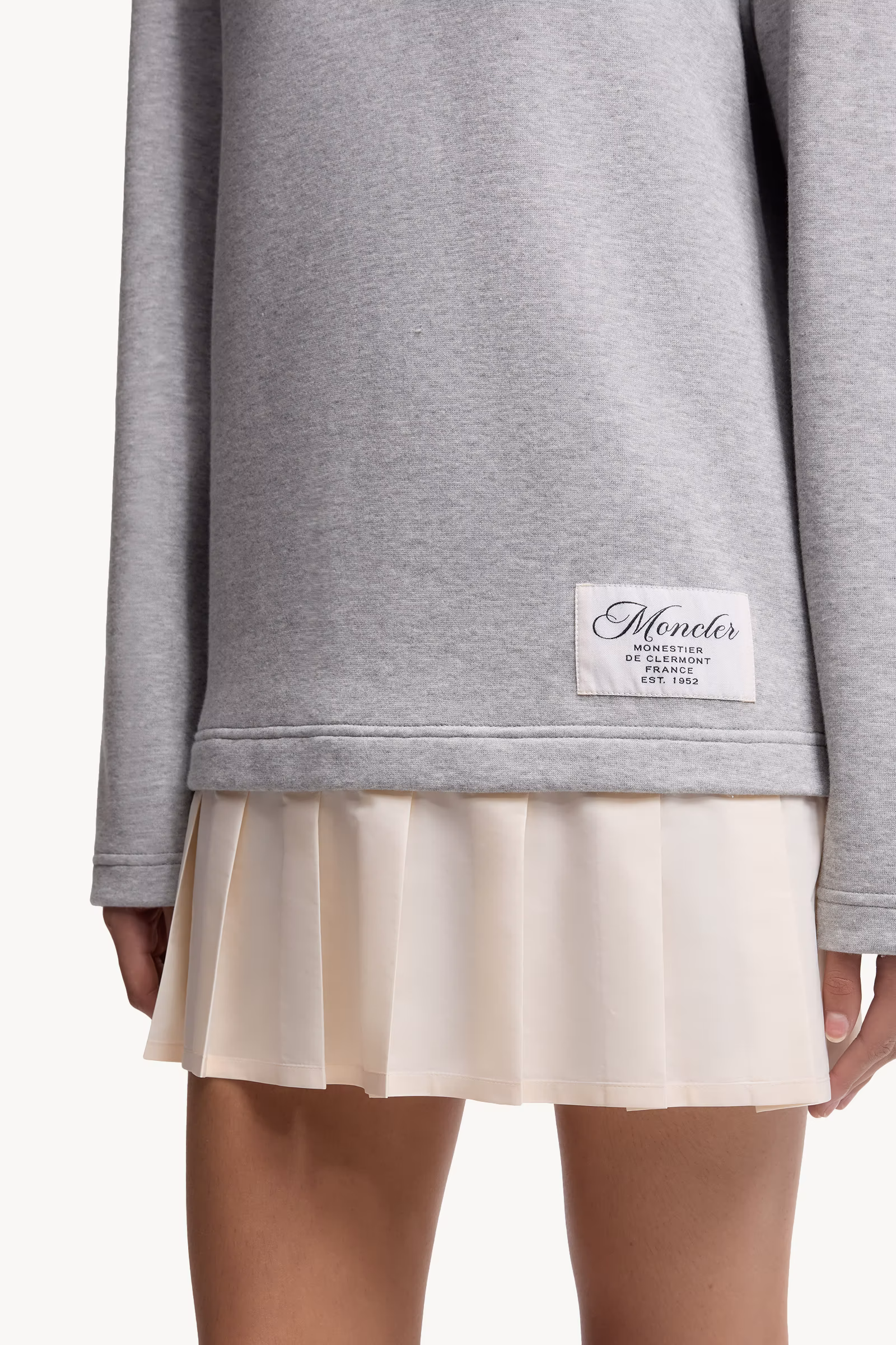 Pleated Cotton Blend Polo Dress