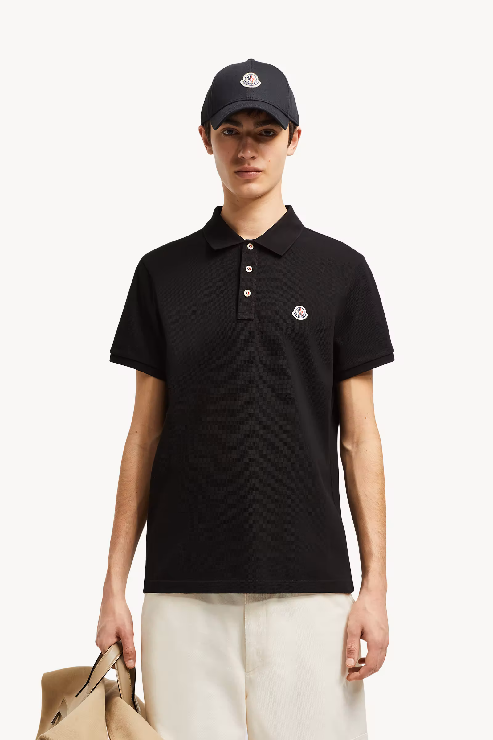 Logo Patch Cotton Polo Shirt