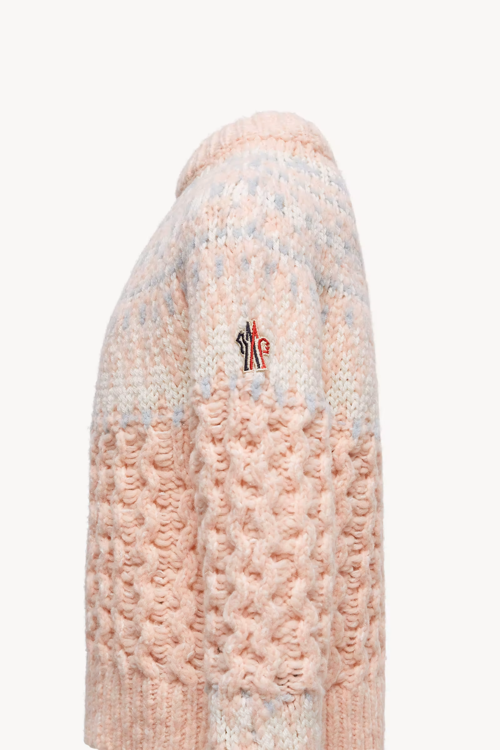 Wool Blend Jacquard Turtleneck Sweater