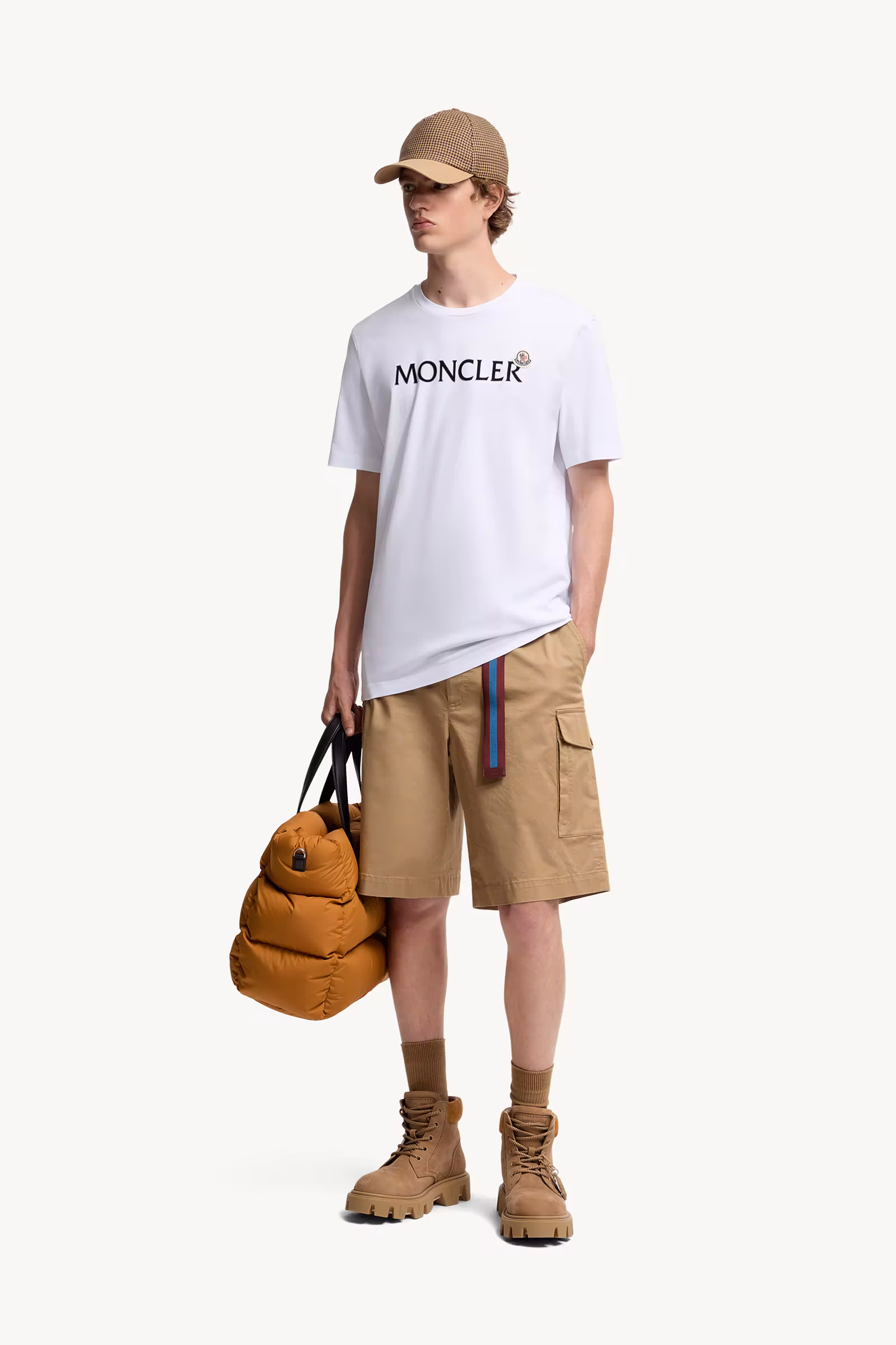 Flocked Logo Cotton T-Shirt