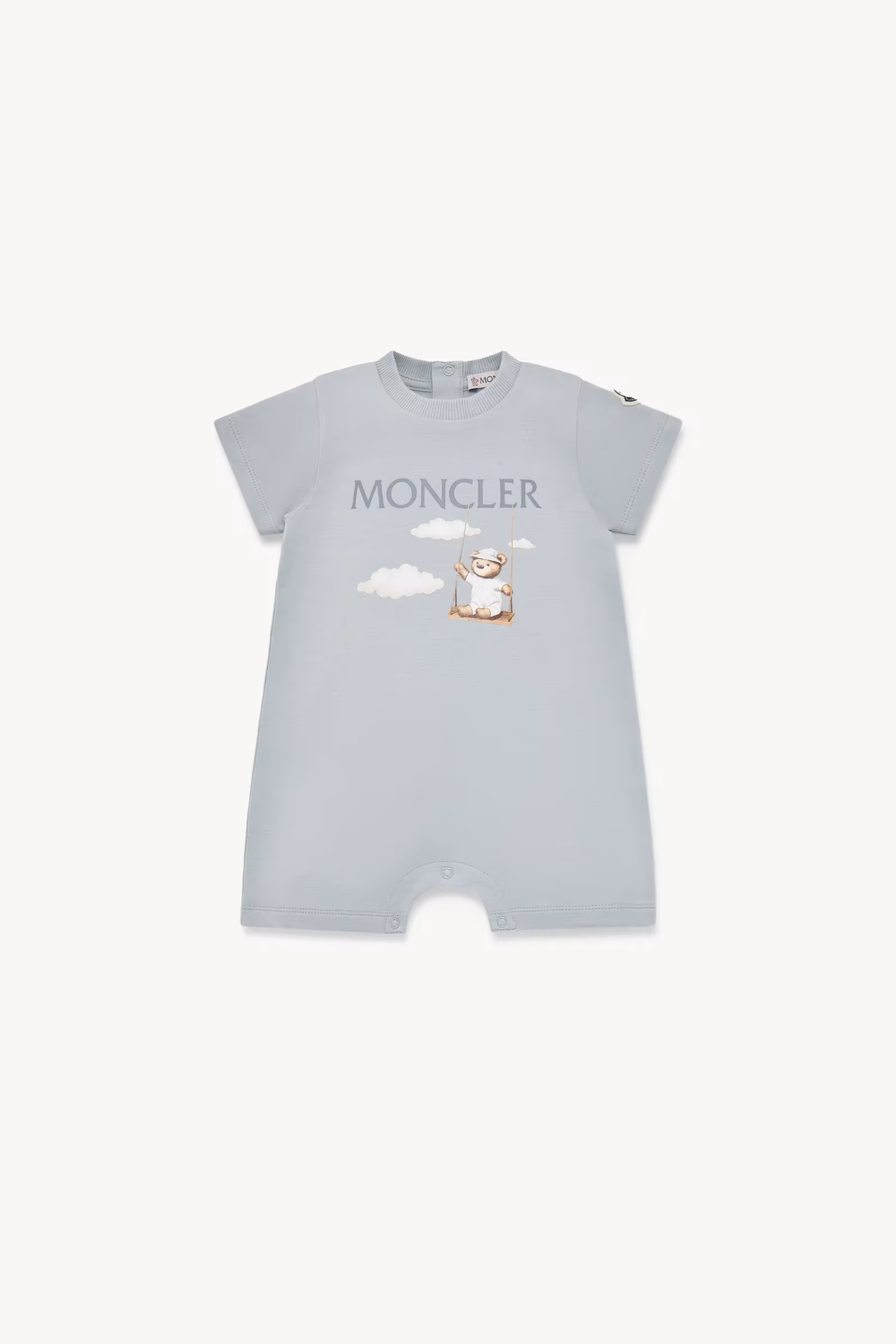 Teddy Bear Motif Cotton Romper