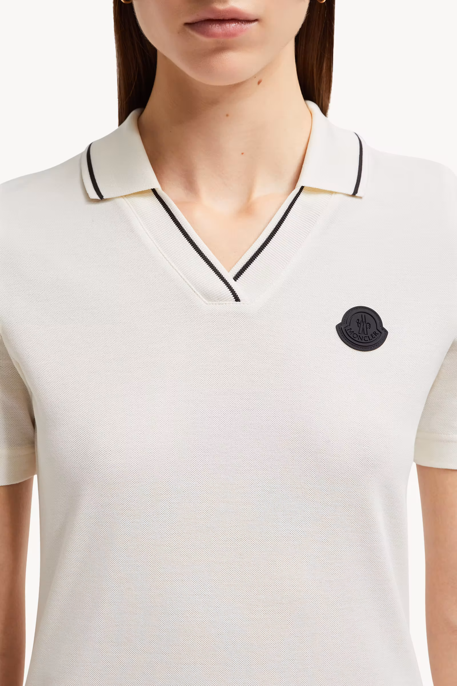 Logo Patch Cotton Piquet Polo Shirt