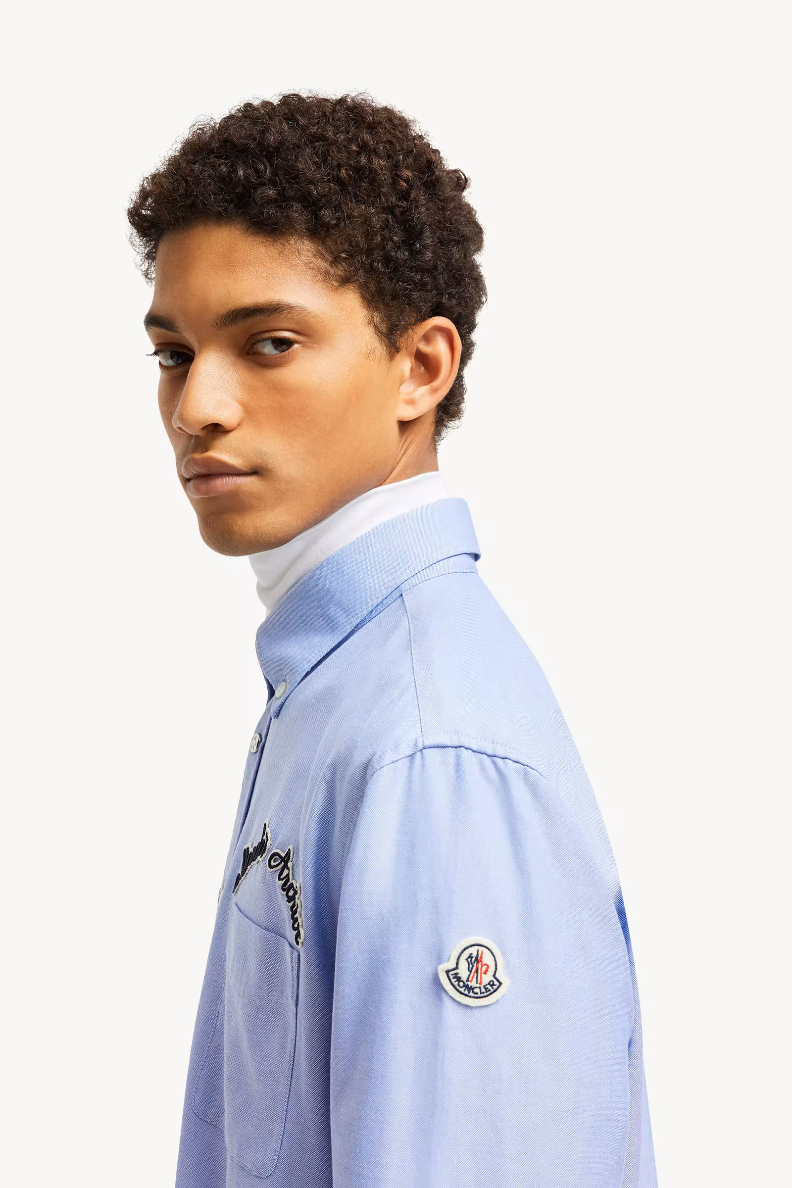 Embroidered Logo Oxford Cotton Shirt
