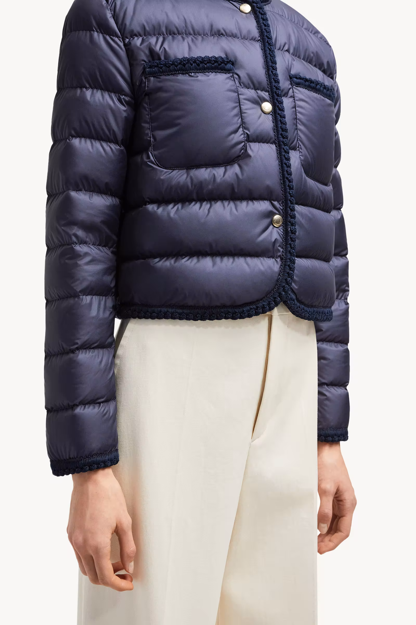 Gencay Braided Trim Short Down Jacket