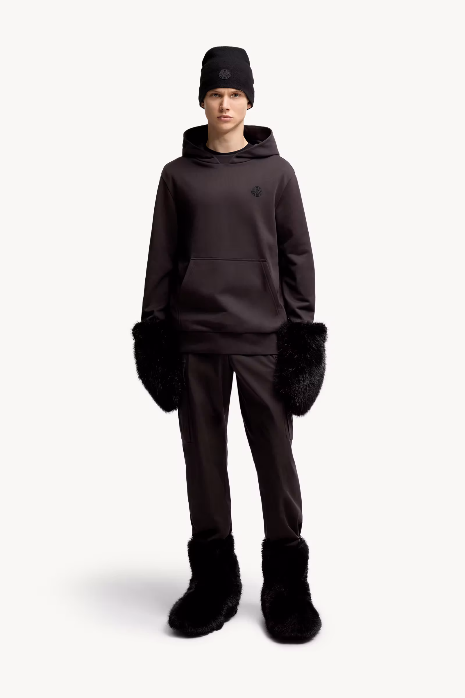 Tonal Back Logo Cotton Hoodie