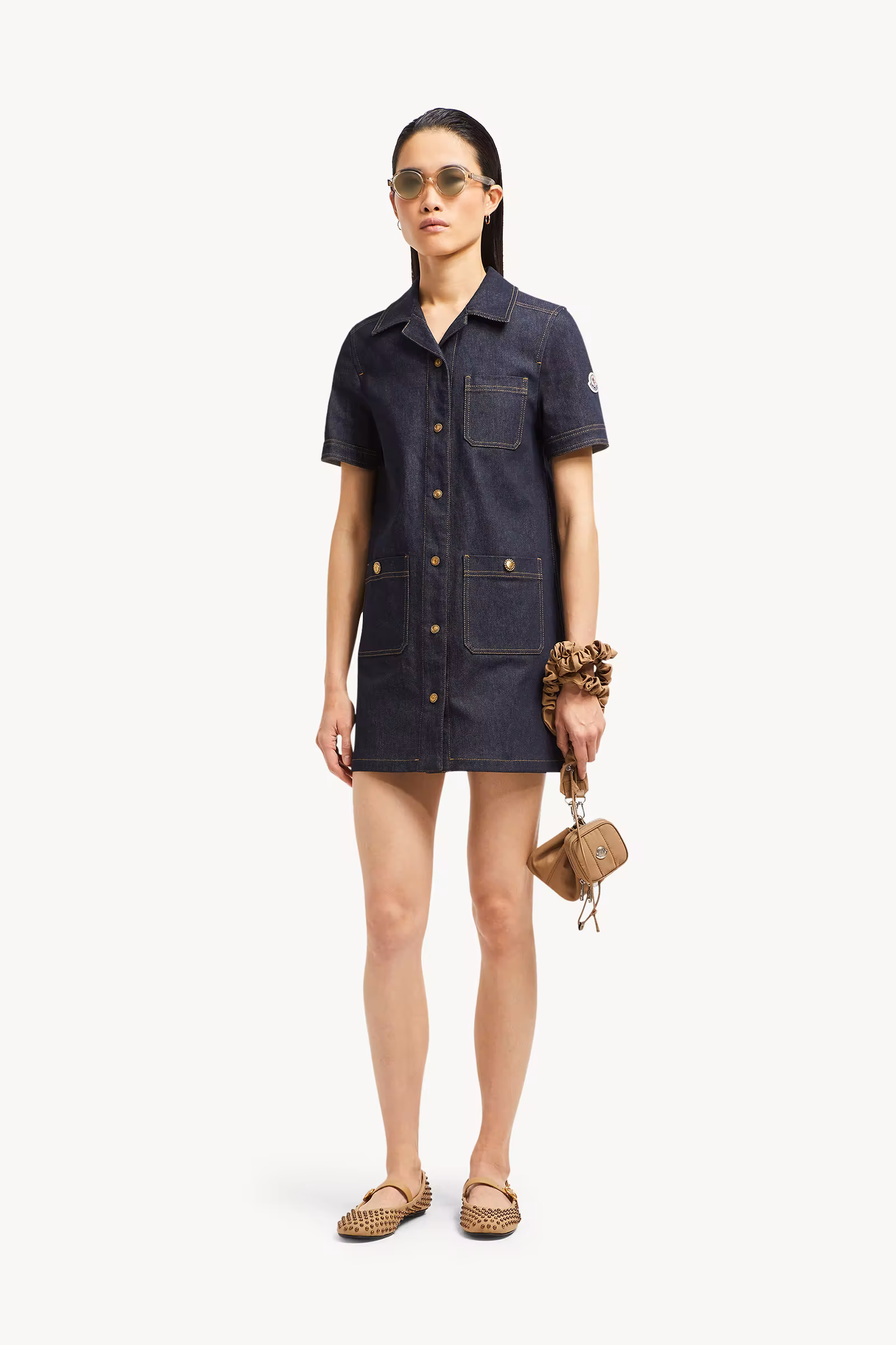 Denim Mini Shirt Dress