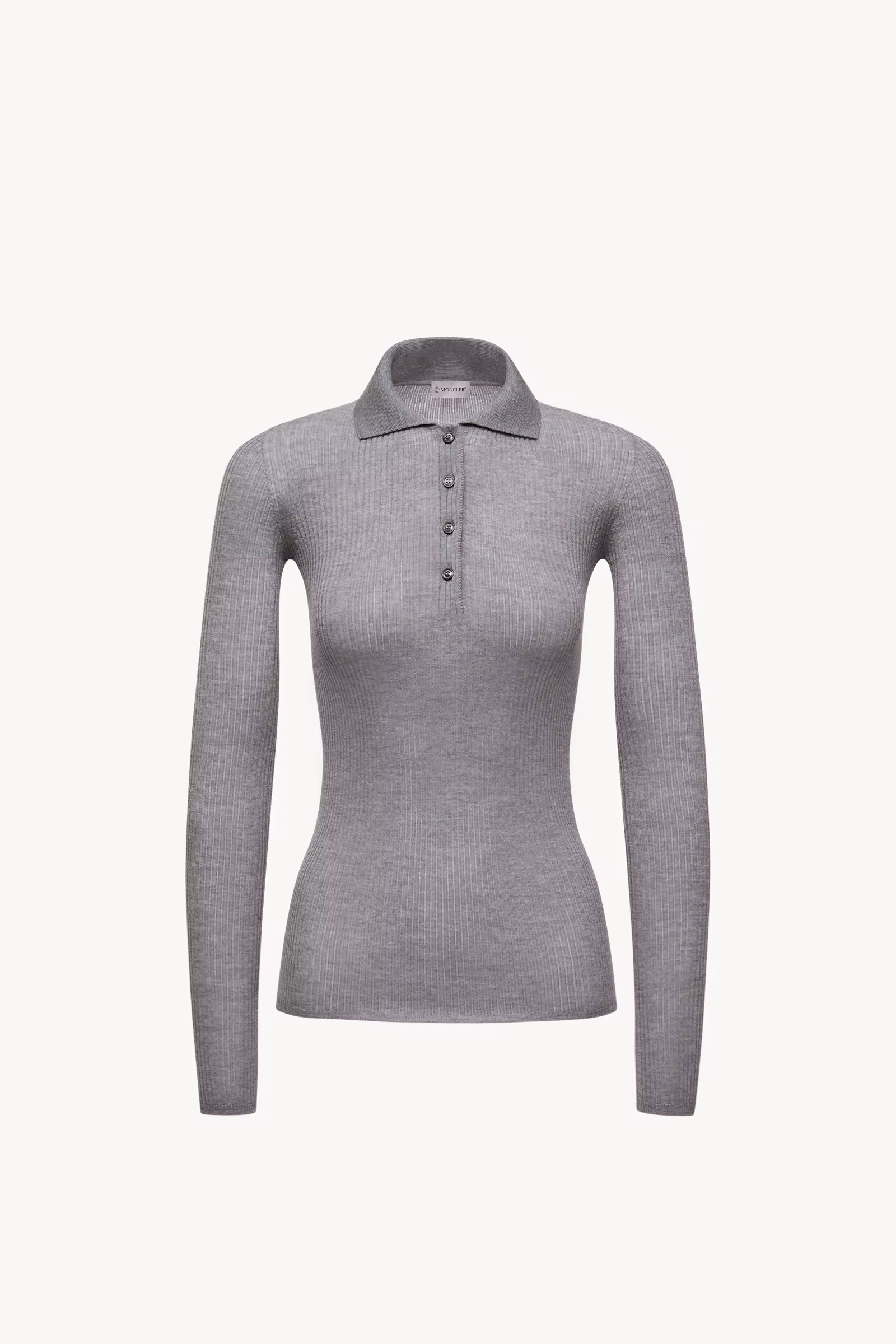 Wool Long Sleeve Polo Shirt